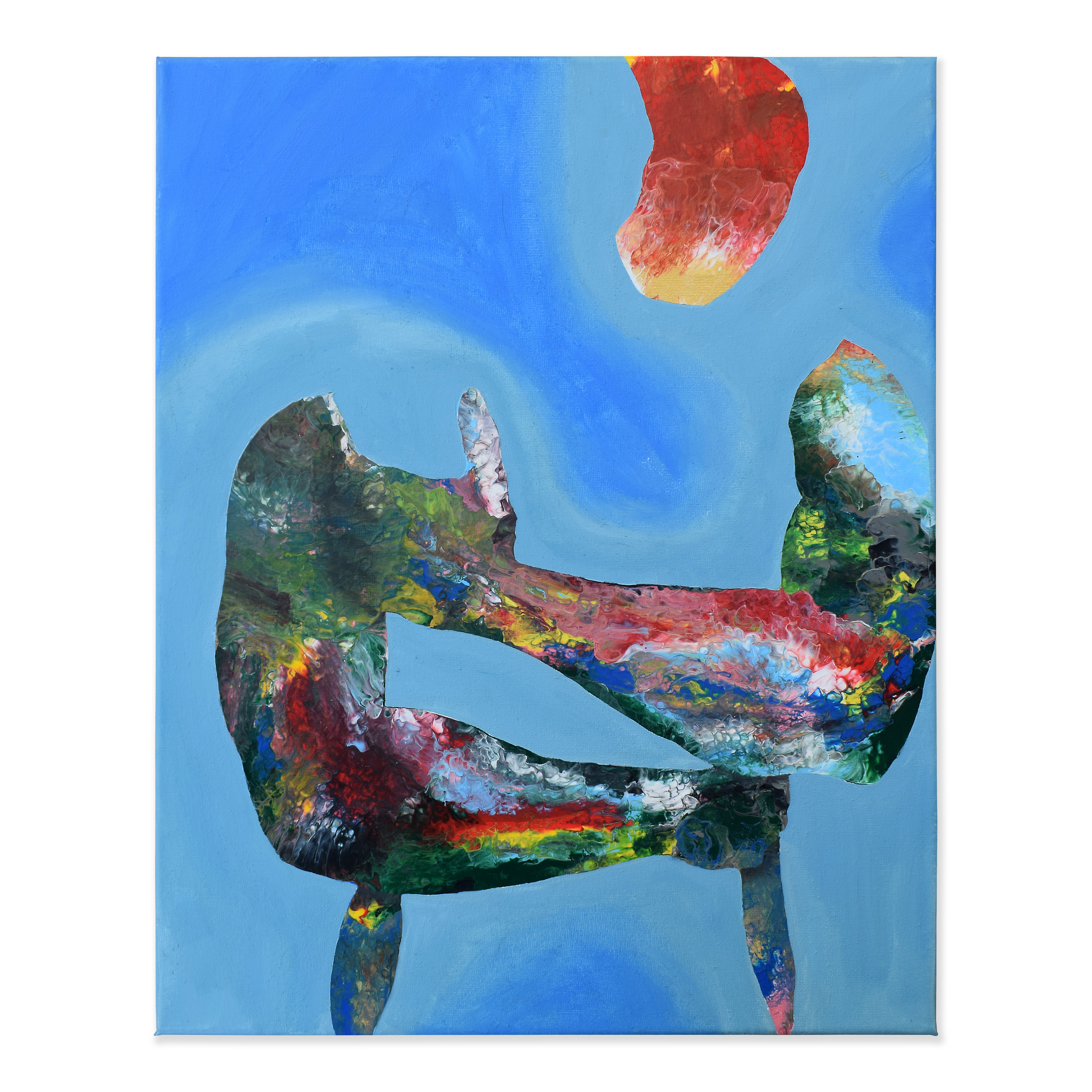 "Abrazo de despedida" Obra original 40x50 cm