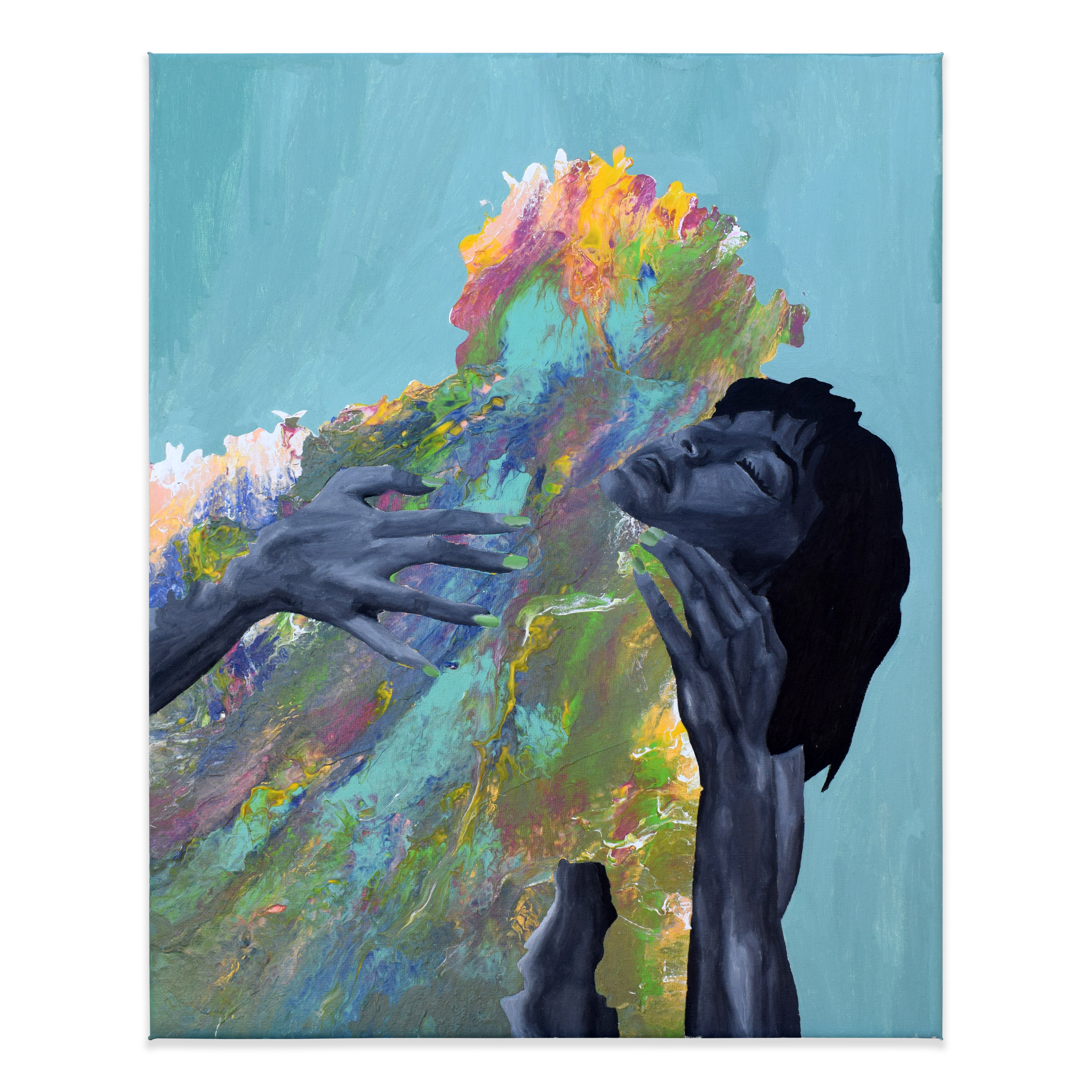 "Abrazo de reencuentro" Obra original 40x50 cm