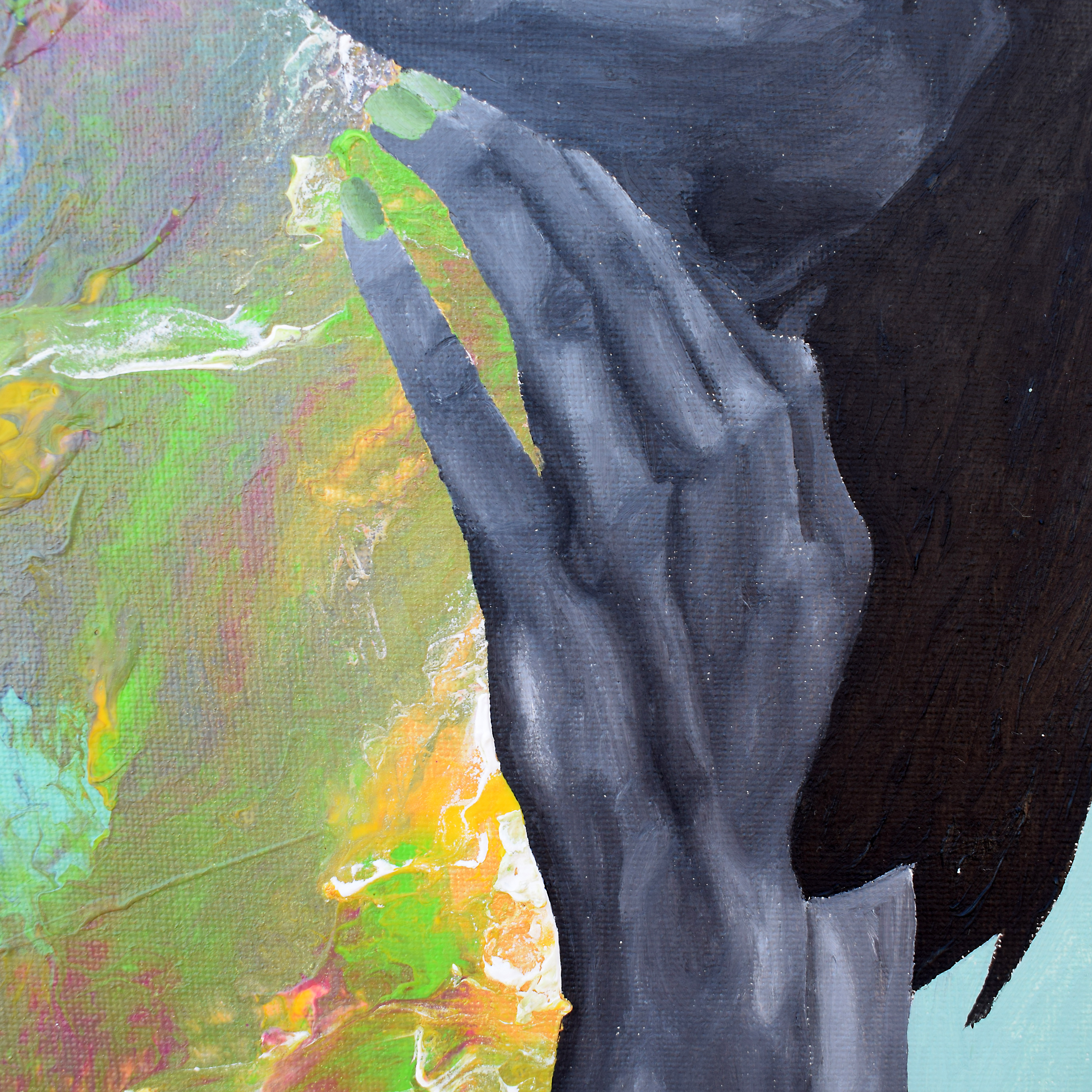 "Abrazo de reencuentro" Obra original 40x50 cm