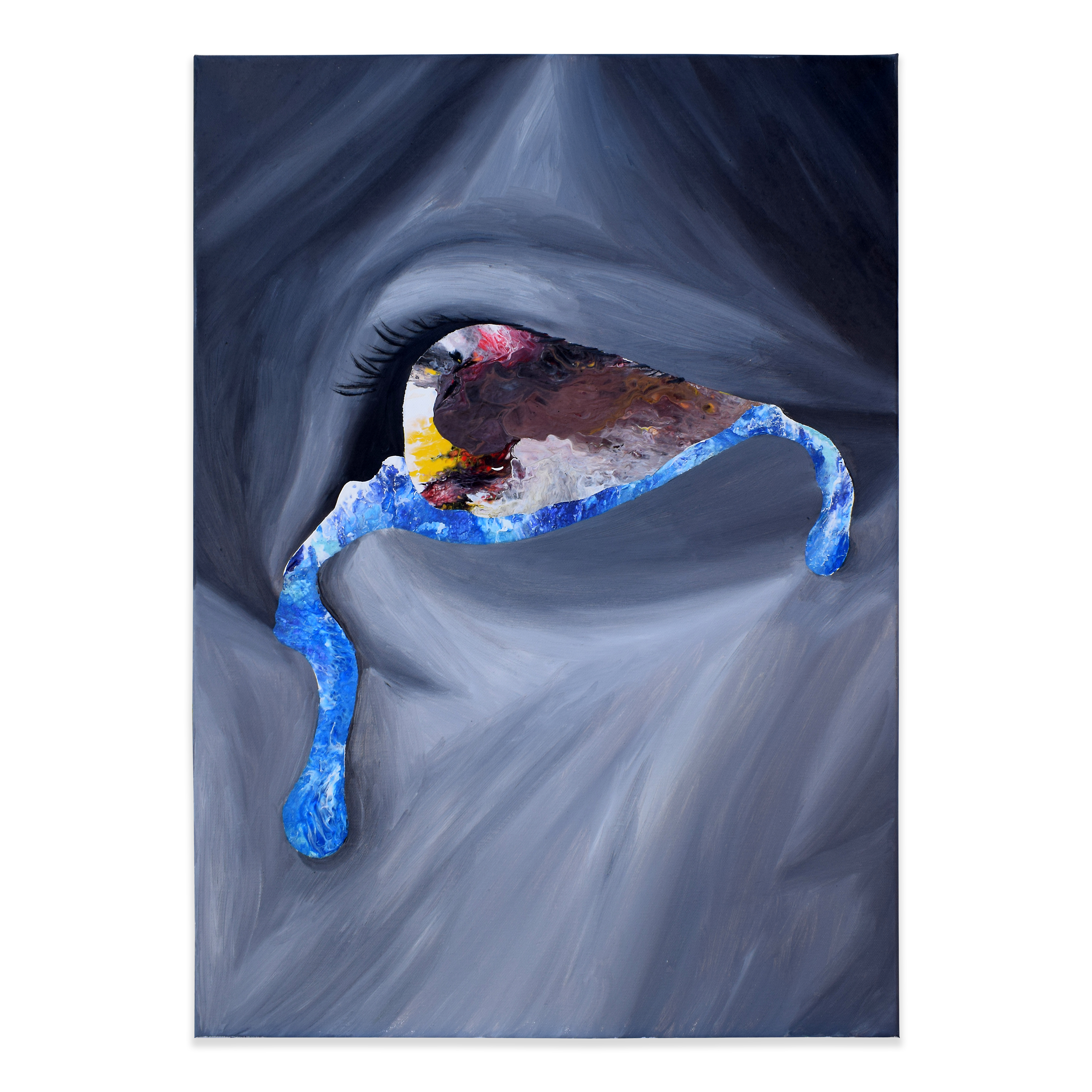 "Cry it´s fine" Obra original 50x70 cm