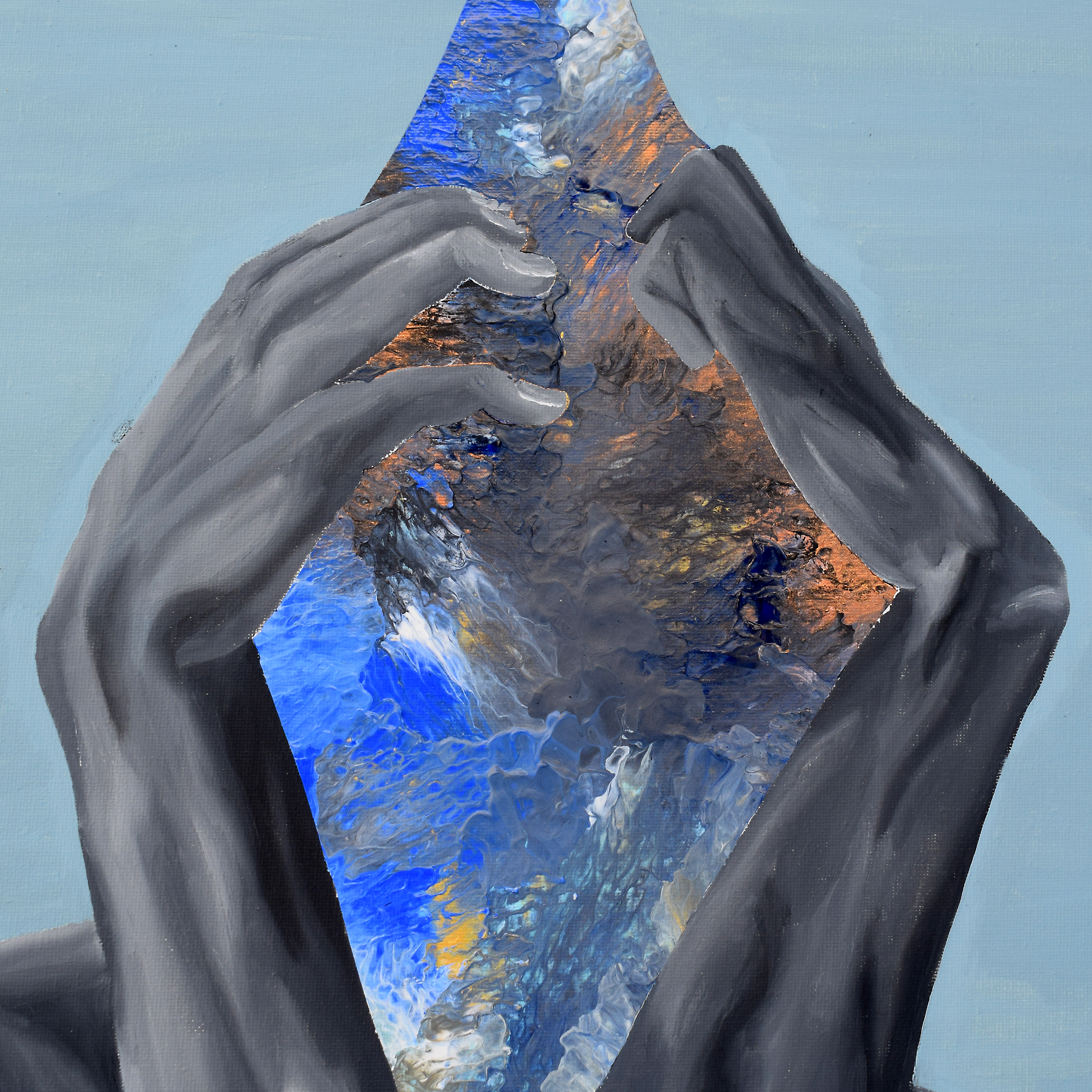 "Que hice mal" Obra original 50x70 cm