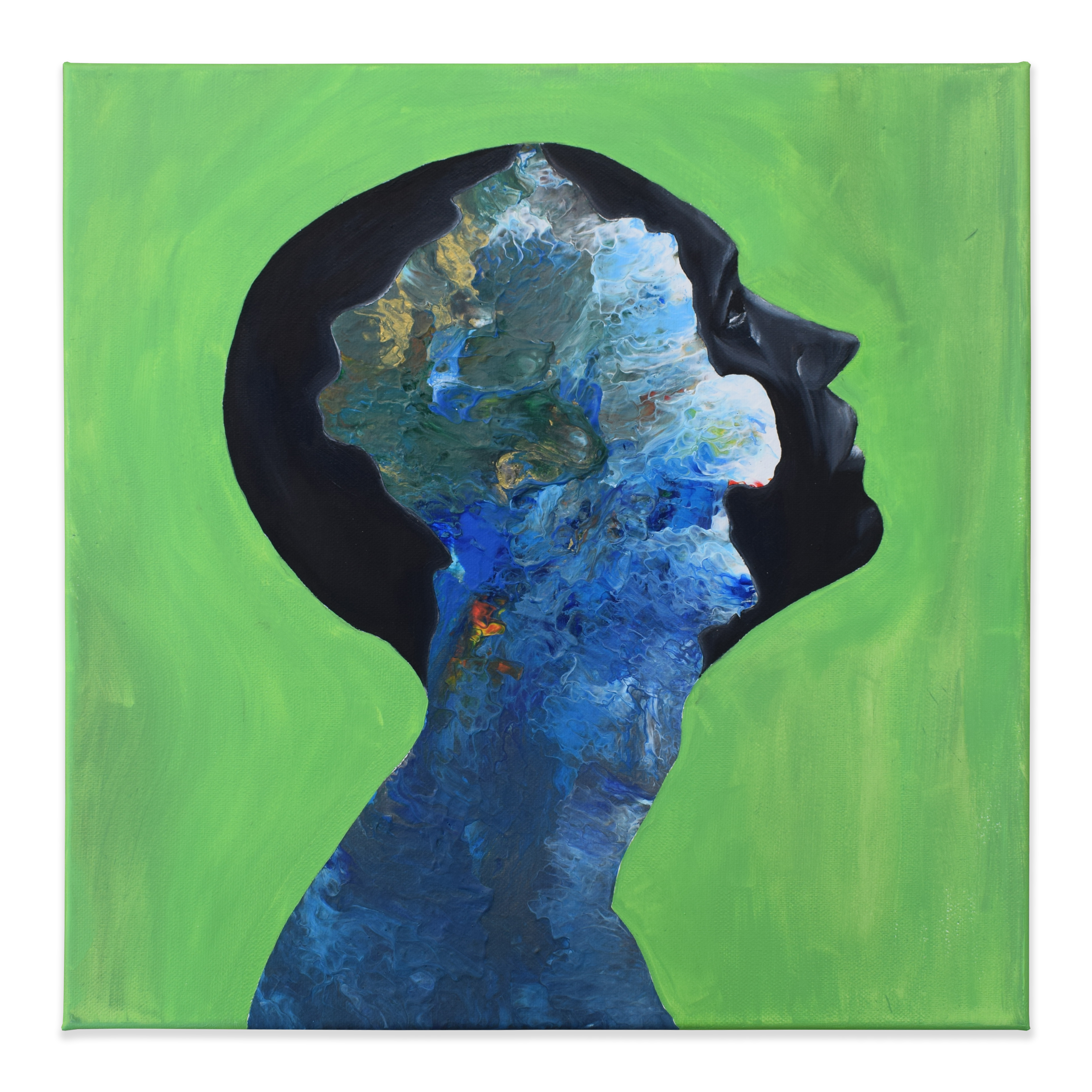 "Rio por no llorar" Obra original 40x40 cm