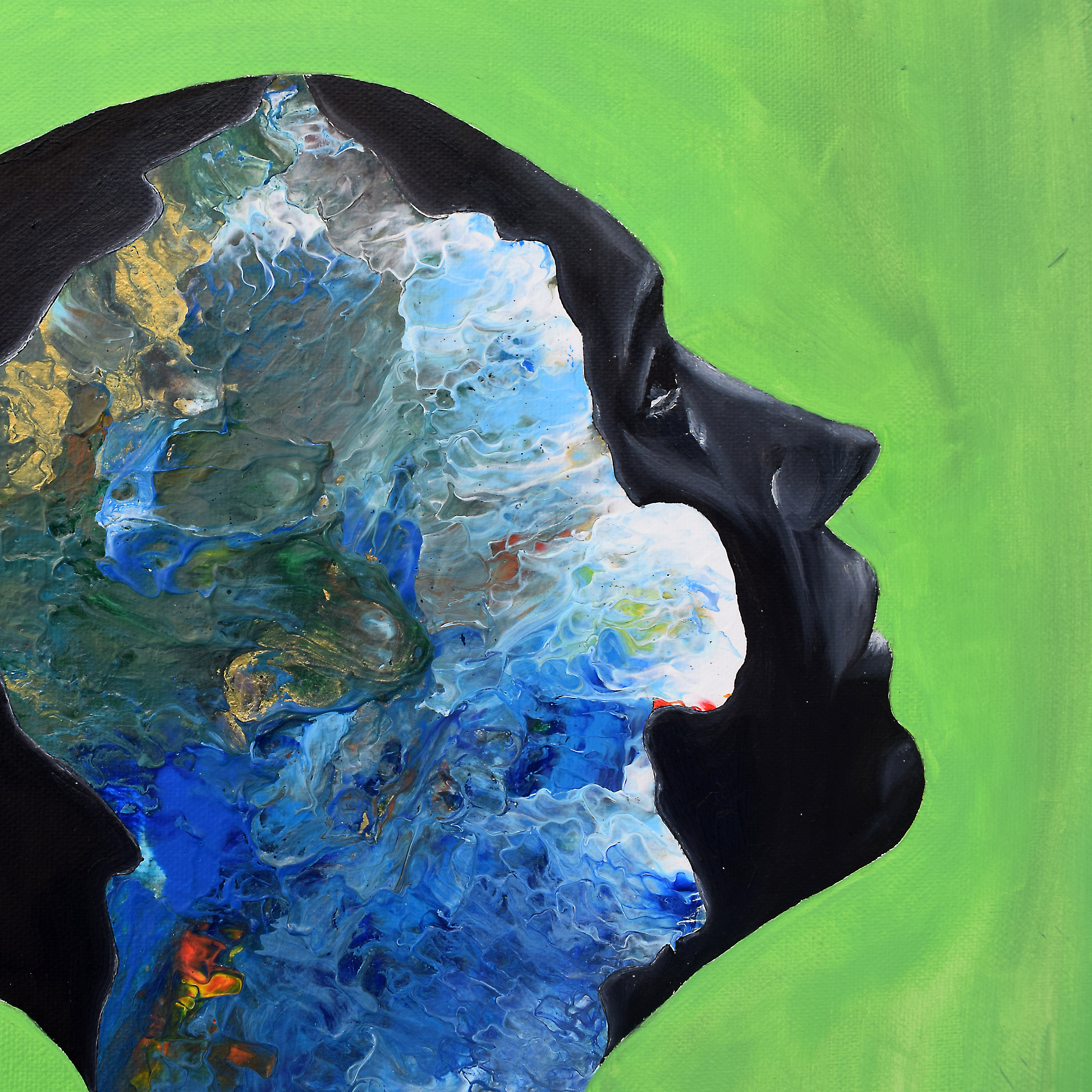 "Rio por no llorar" Obra original 40x40 cm