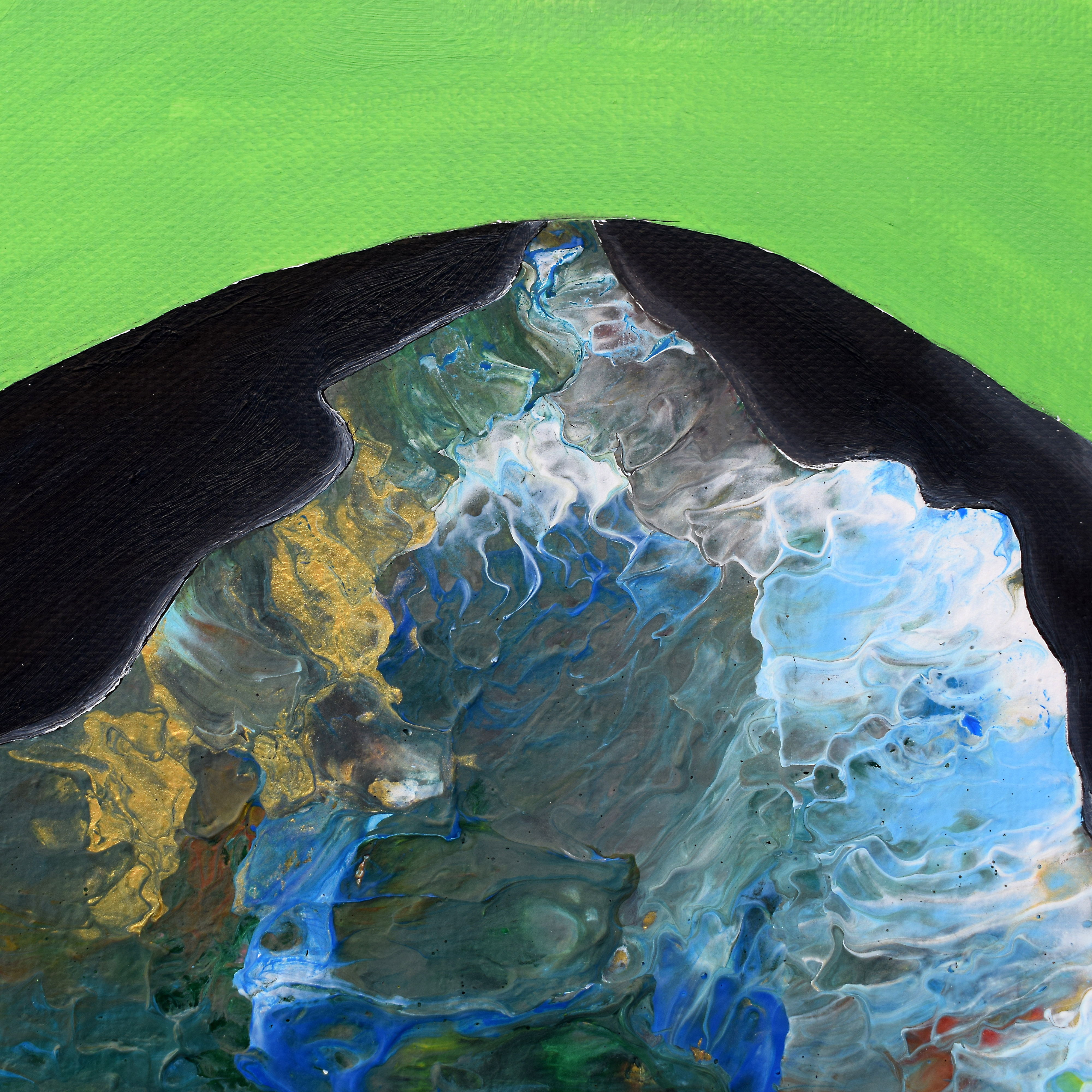 "Rio por no llorar" Obra original 40x40 cm