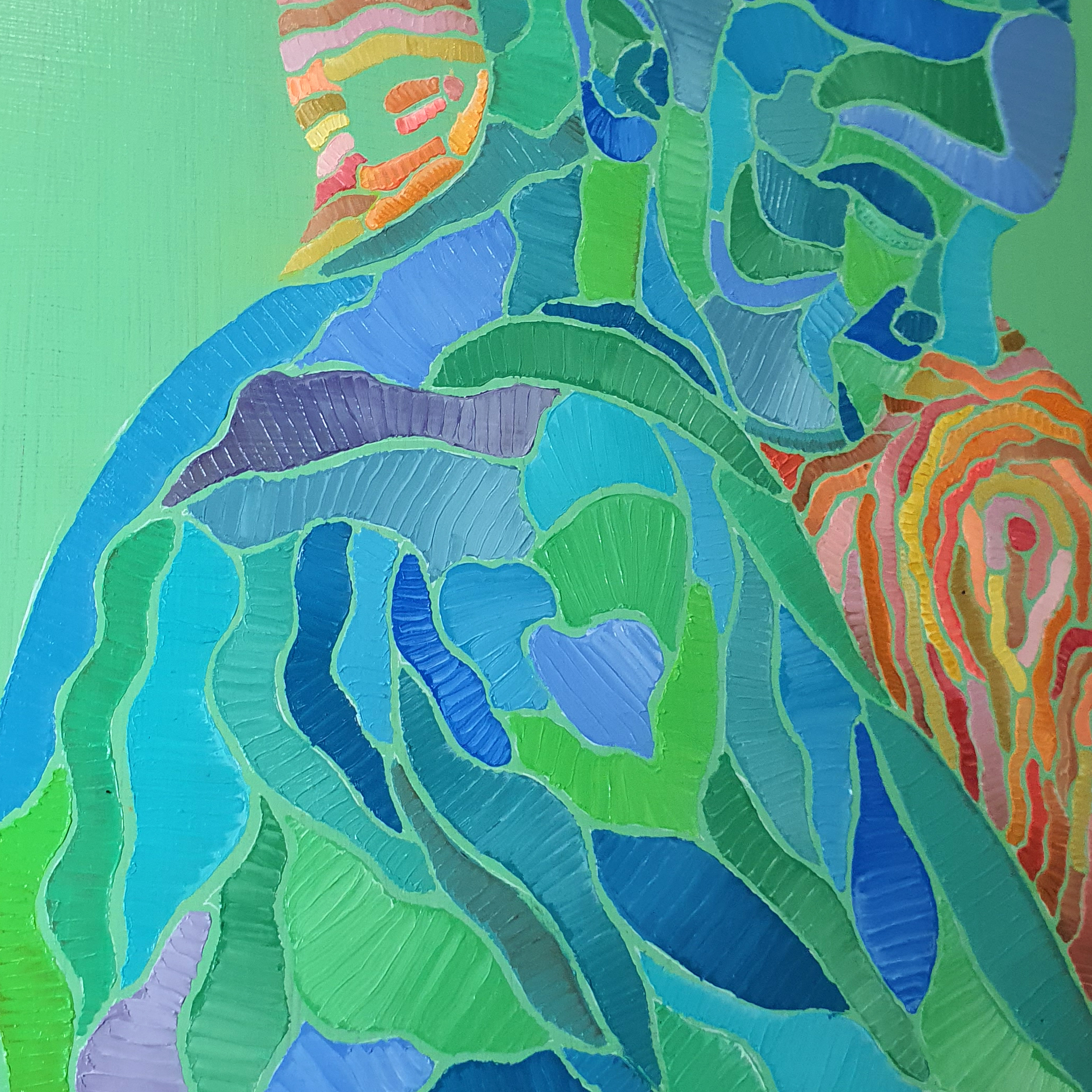 "Reencuentro" Obra original 167,5x78,5 cm