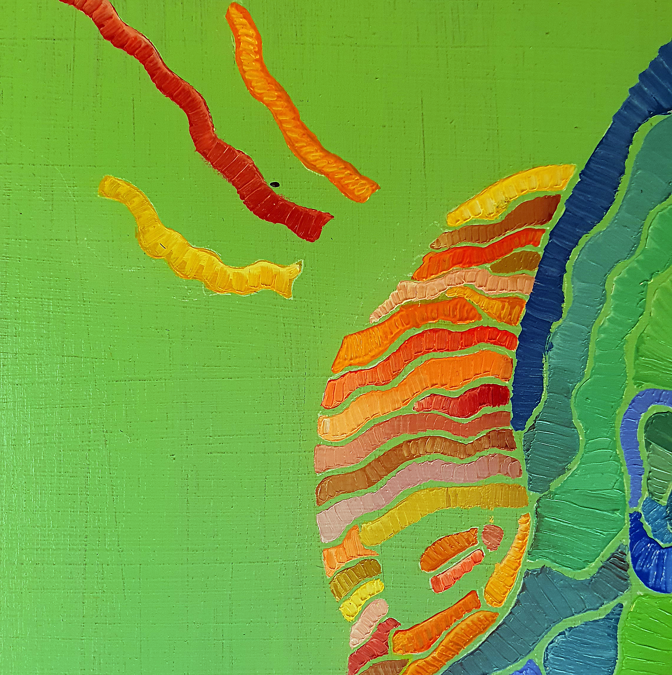 "Reencuentro" Obra original 167,5x78,5 cm