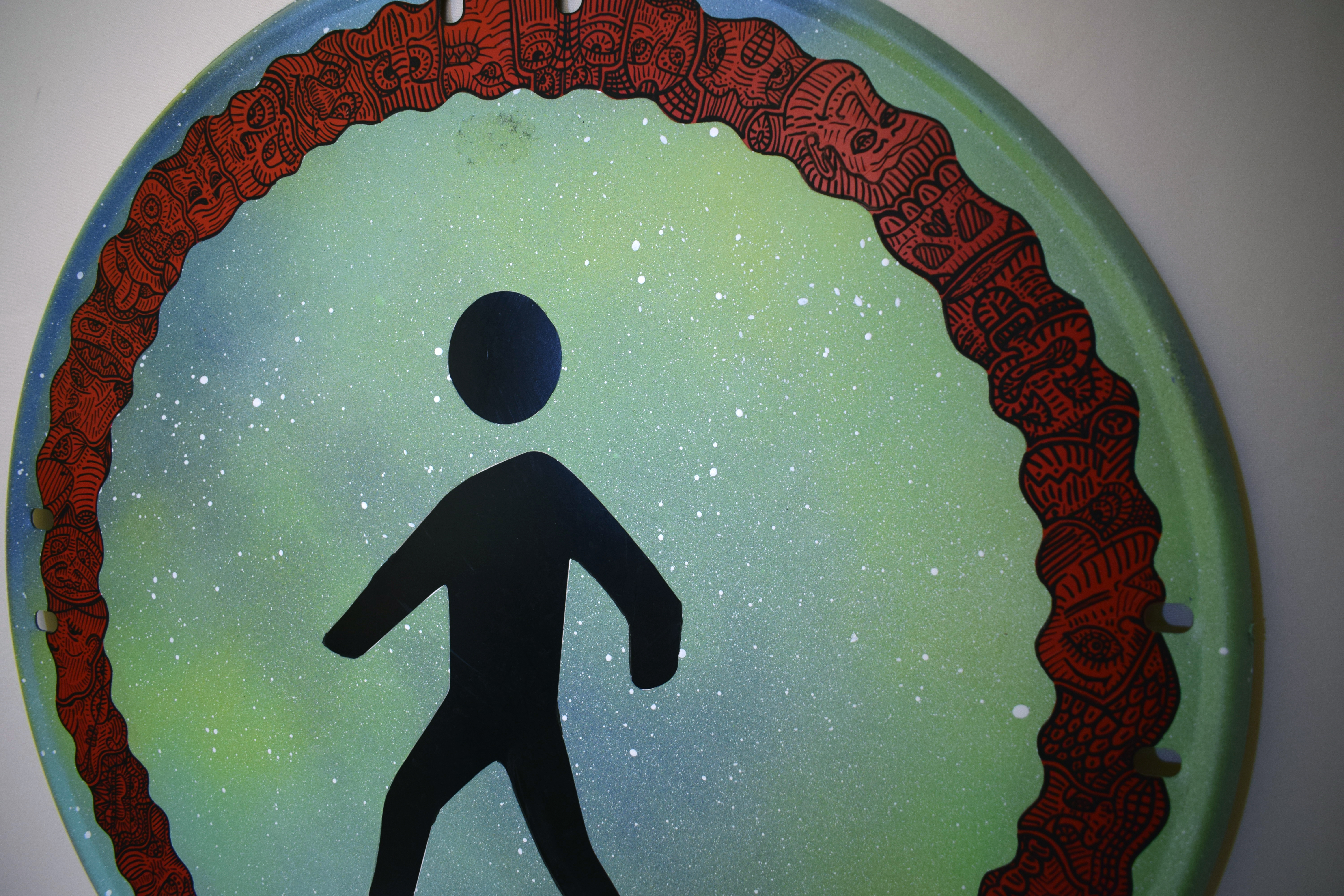 "Peatón" Obra original 49 cm