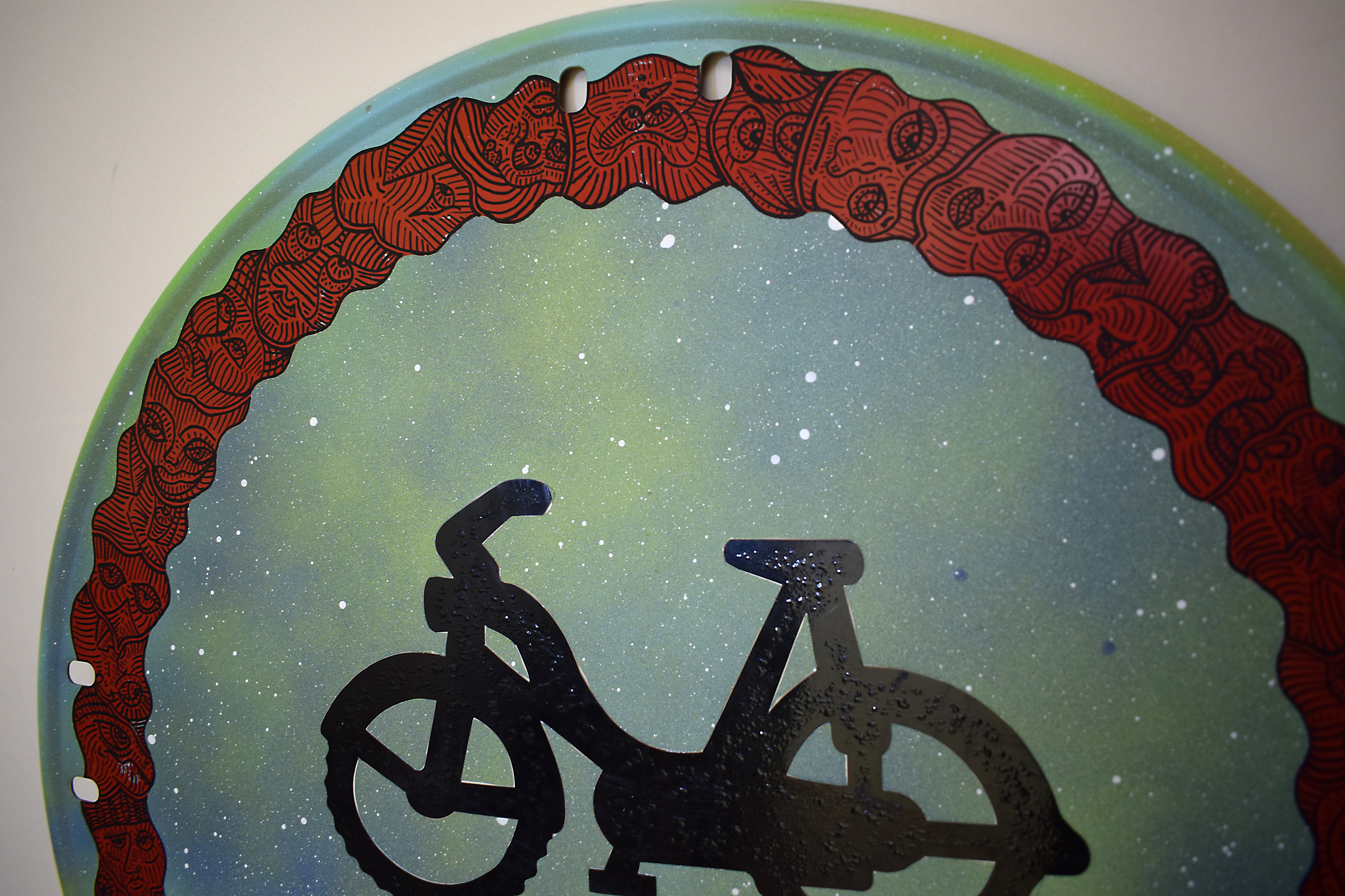 "Ciclomotor" Obra original 49 cm