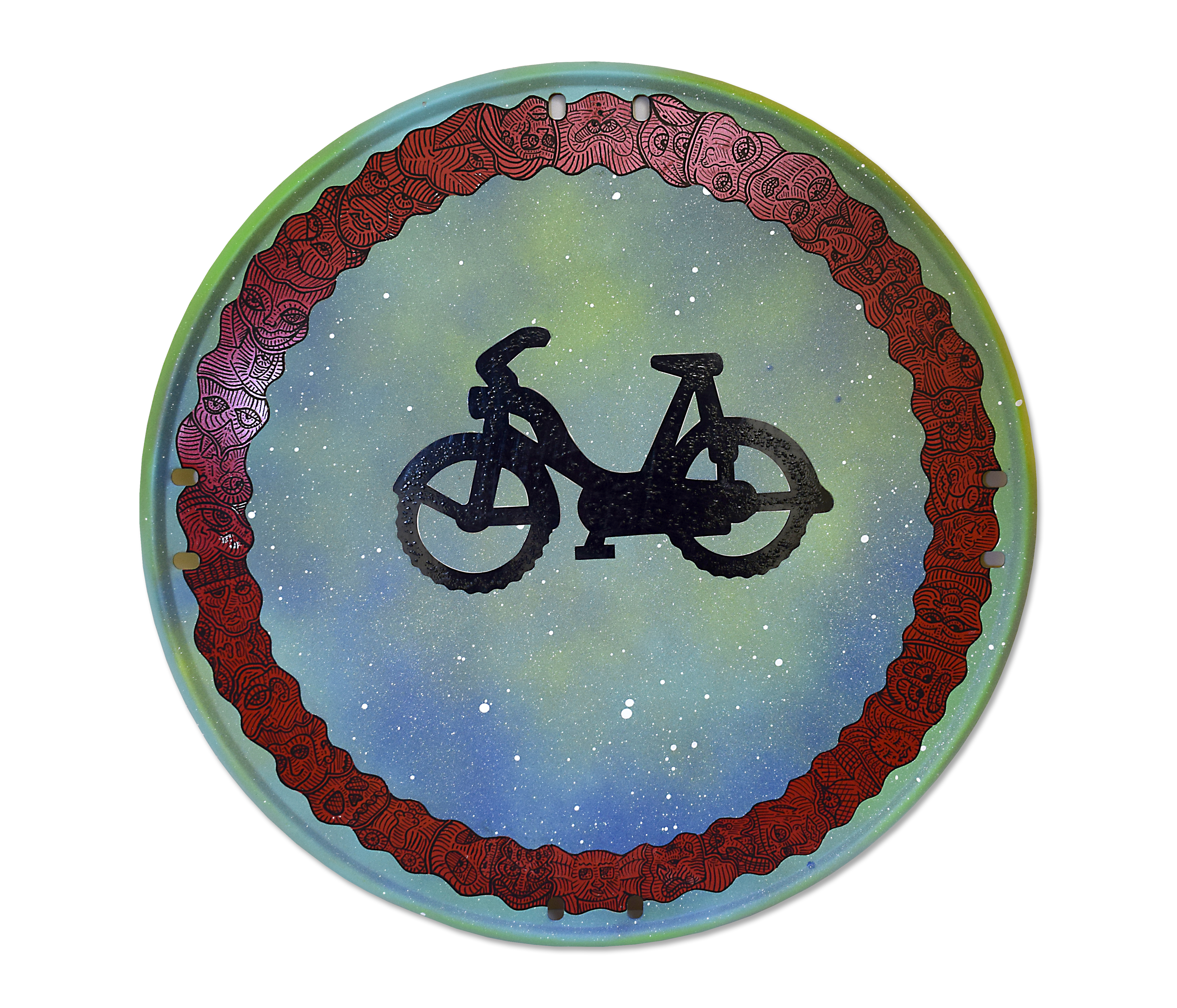 "Ciclomotor" Obra original 49 cm