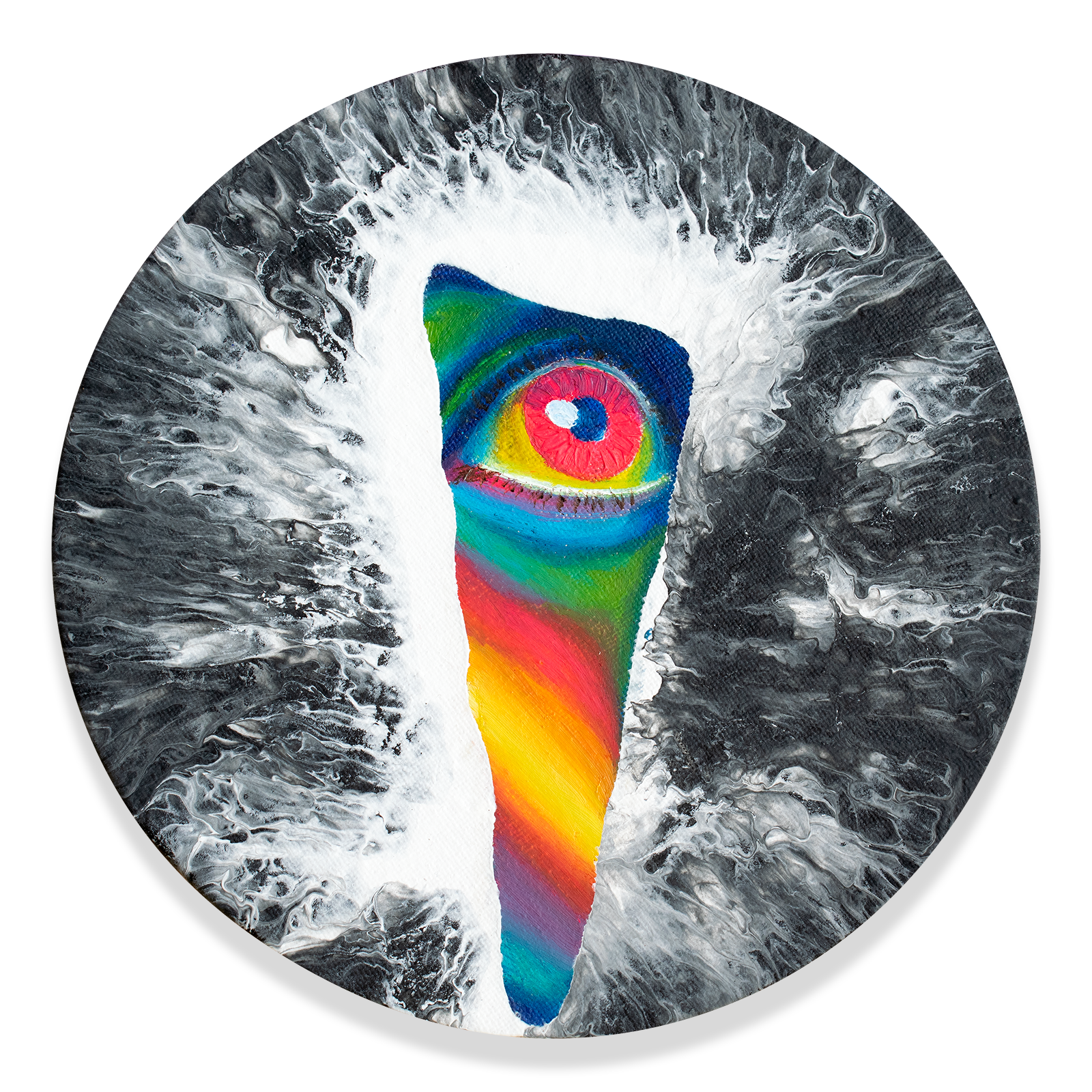 "Ranura de vida" Obra original 20cm de diámetro