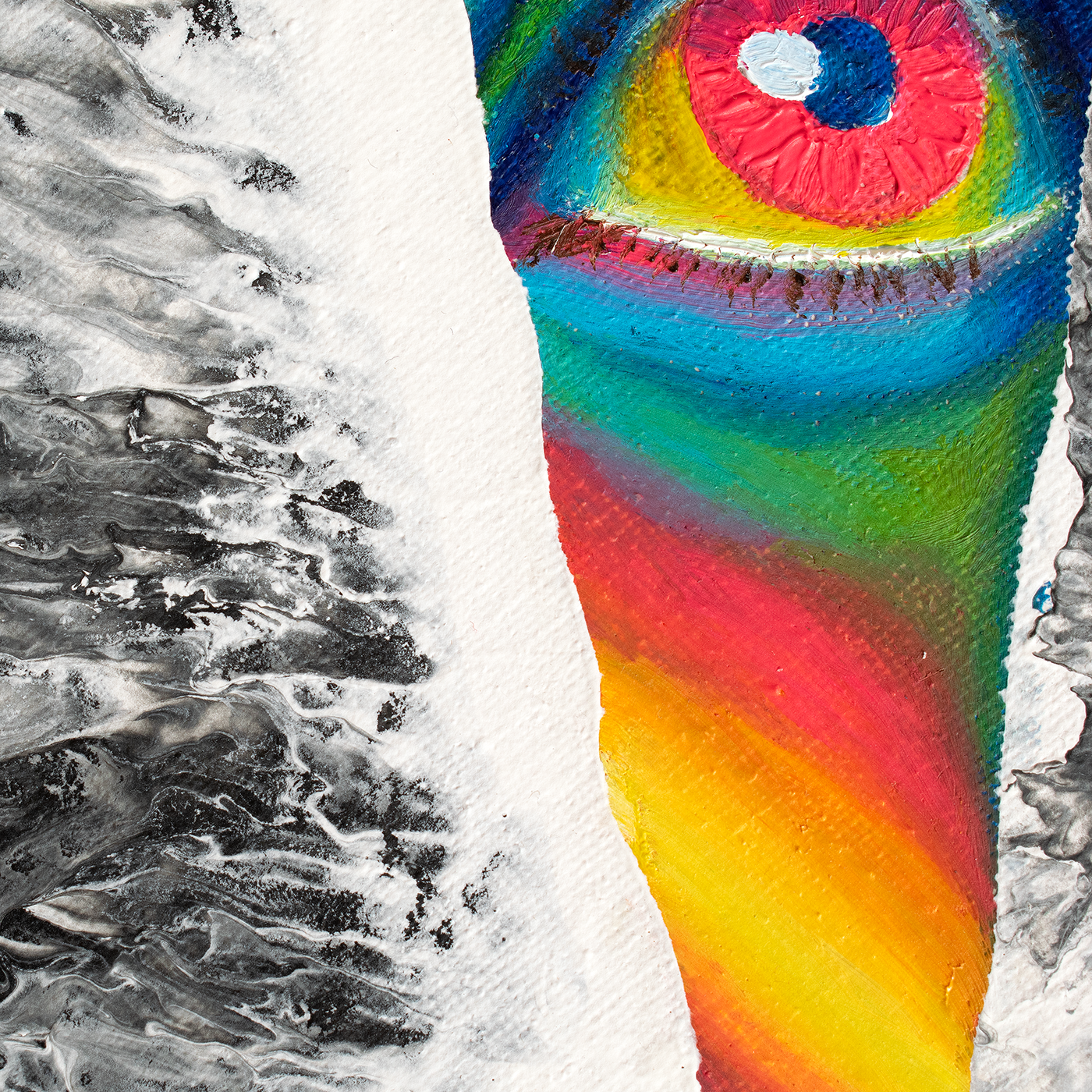 "Ranura de vida" Obra original 20cm de diámetro