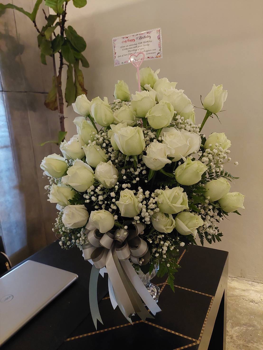 Elegant White Rose Bouquet