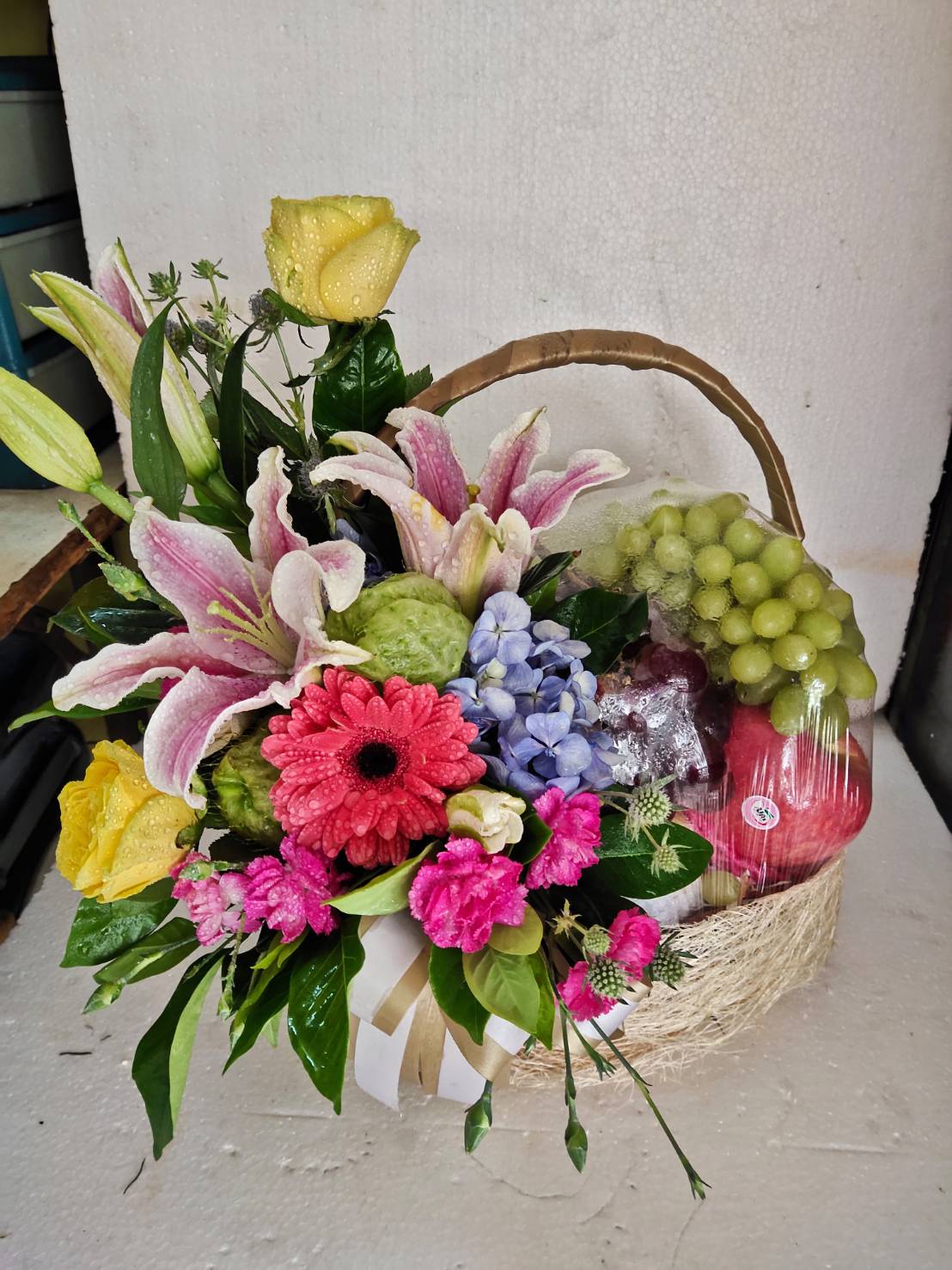 Floral and Fruit Basket
