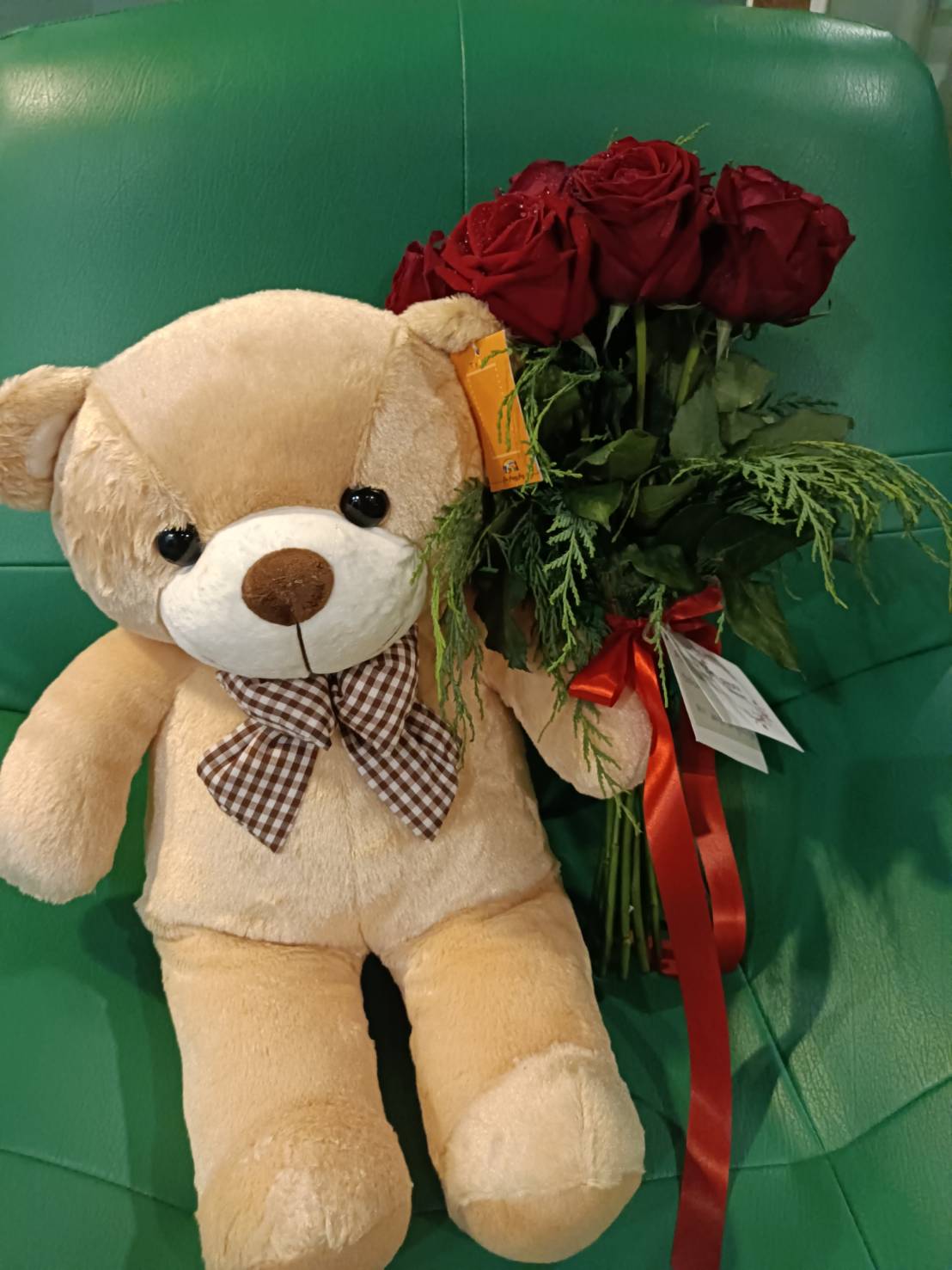 Teddy Bear with Roses