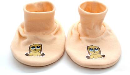 Baby Booties with Cute Cat Print