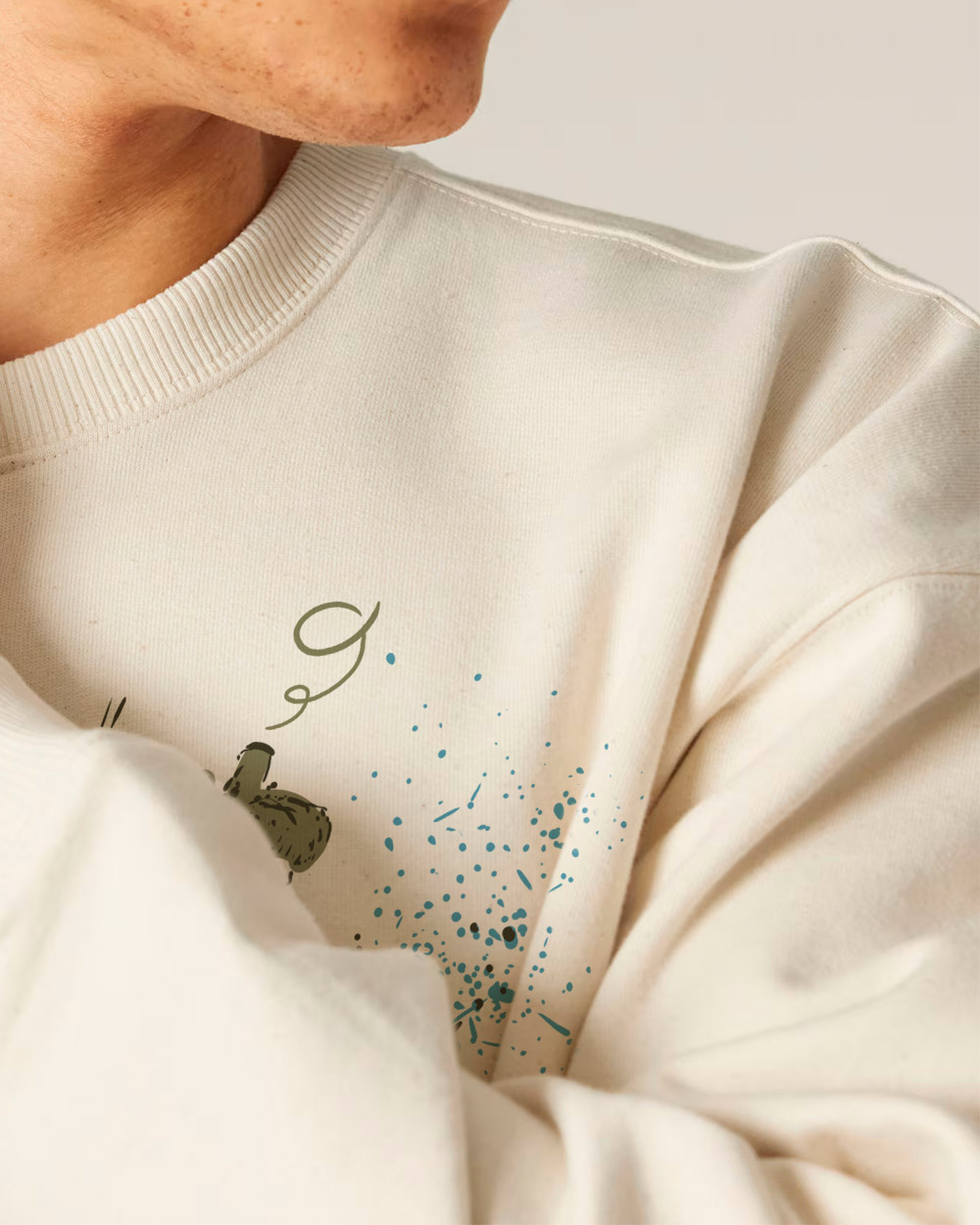 Oversize Unisex džemperis "Living a full life"