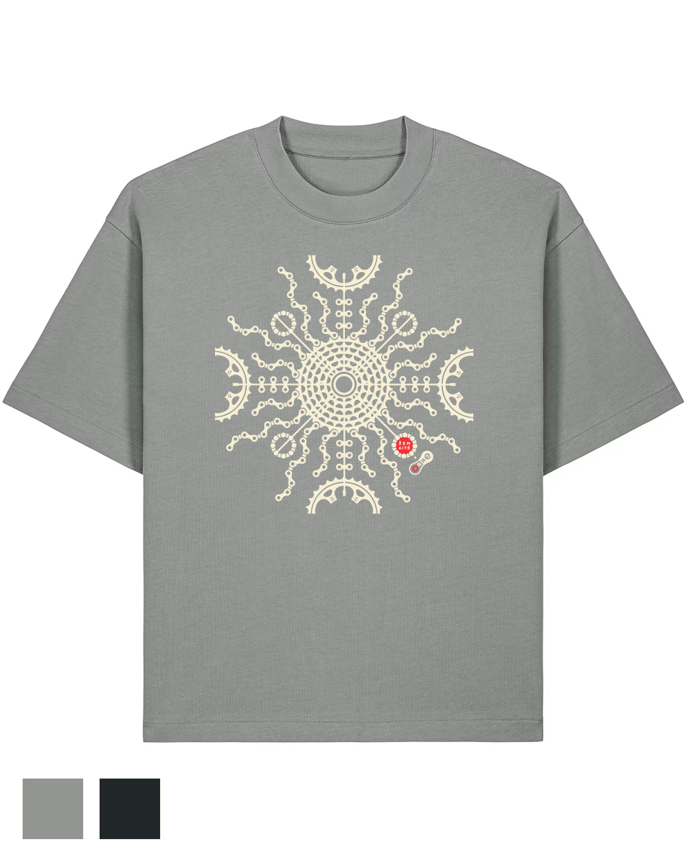 Oversize Unisex marškinėliai "Biking sun"