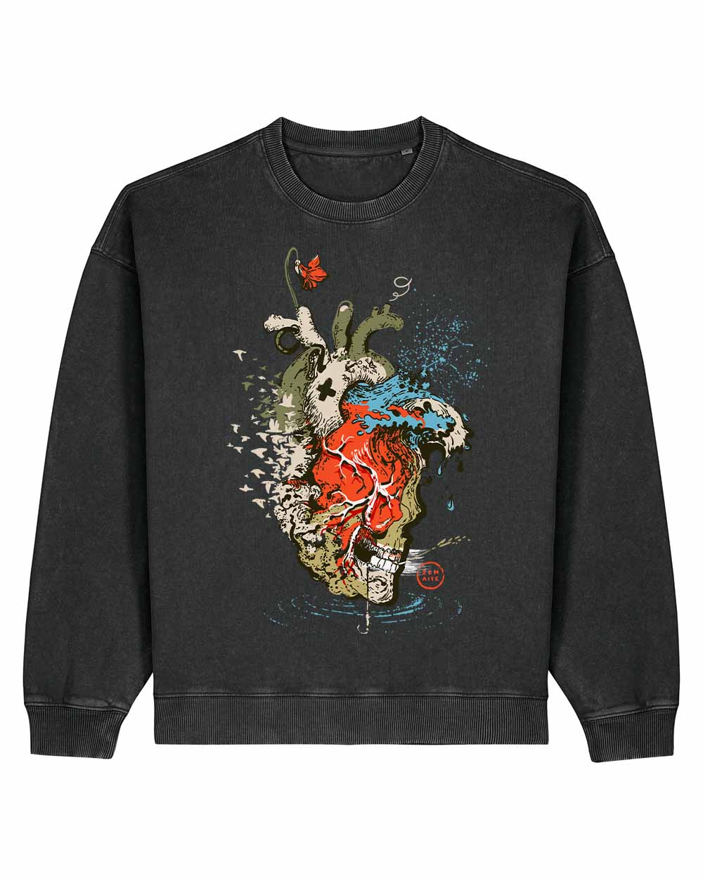 Oversize Unisex džemperis "Living a full life"