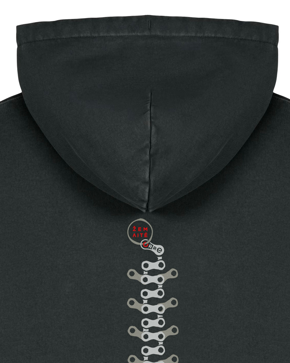 Oversize Unisex džemperis su kapišonu "Blood pumping machine"