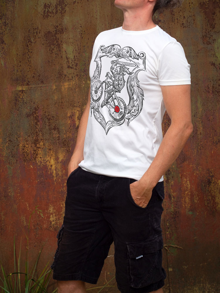 Vyriški sportiniai marškinėliai "Biking Vytis"