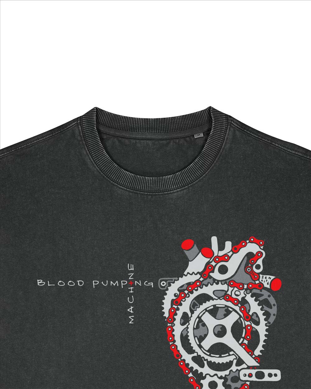 Oversize Unisex džemperis "Blood pumping machine"