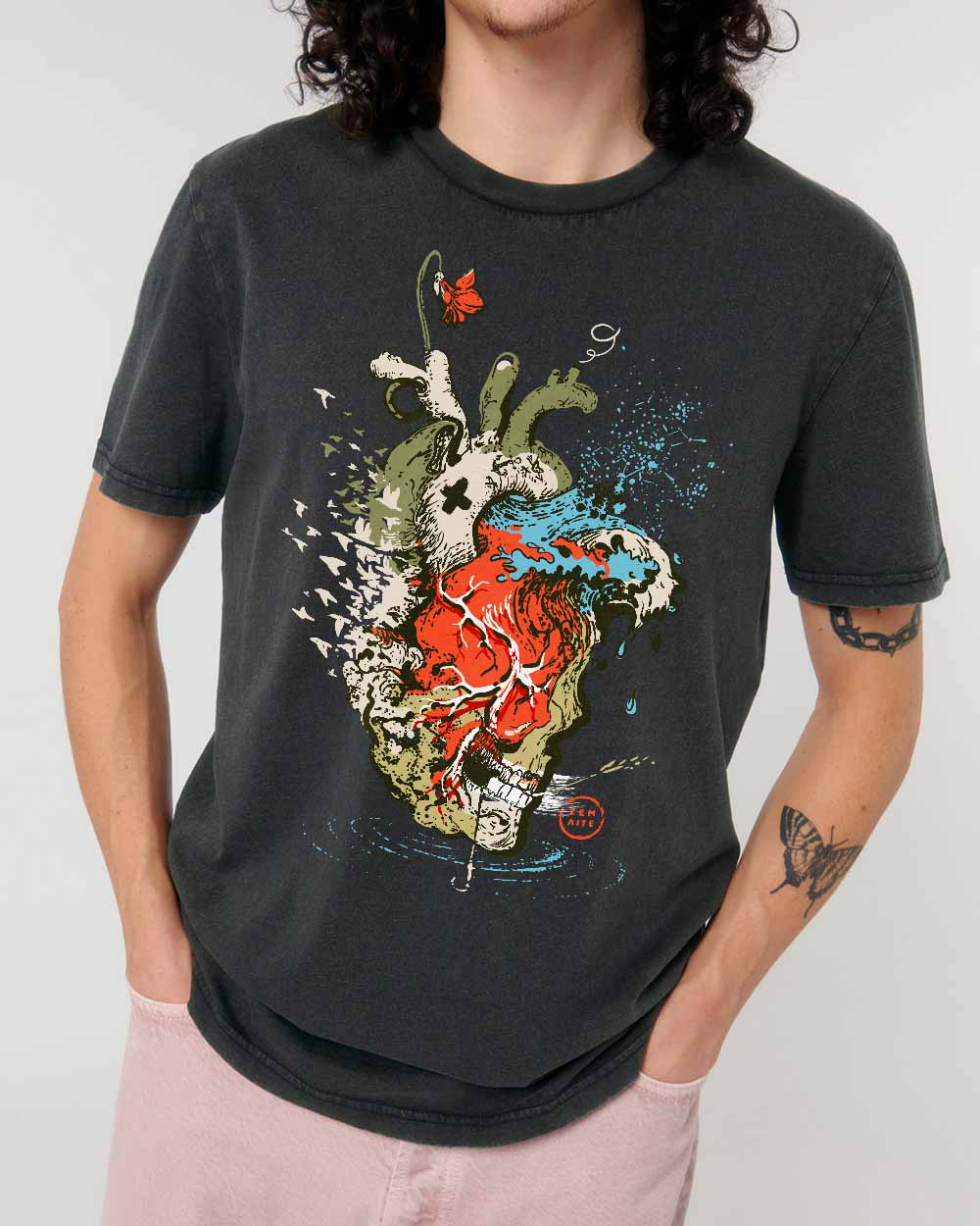 Klasikiniai Unisex marškinėliai "Living a full life"