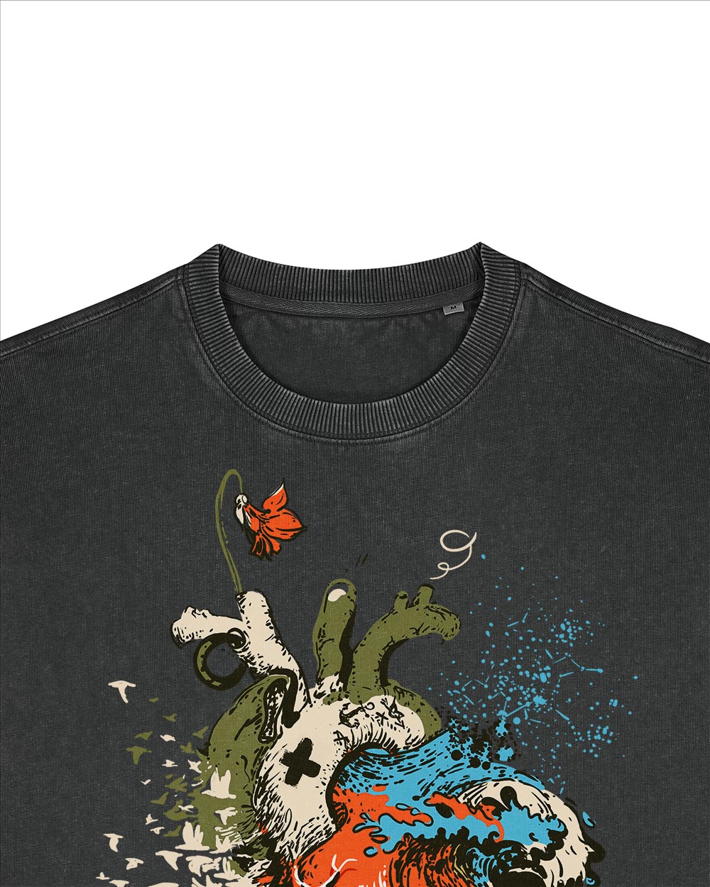 Oversize Unisex džemperis "Living a full life"