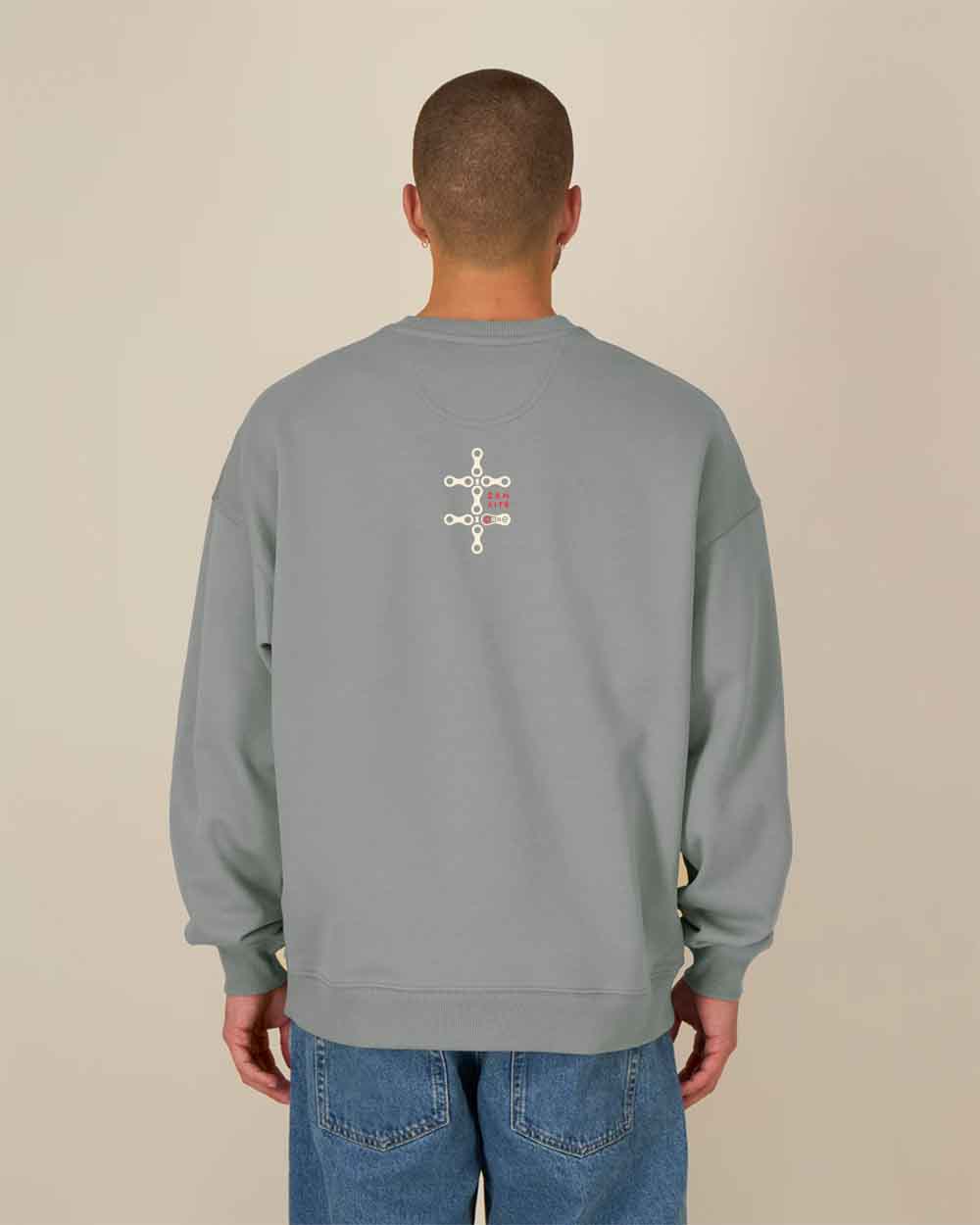 Oversize Unisex džemperis "Biking sun"