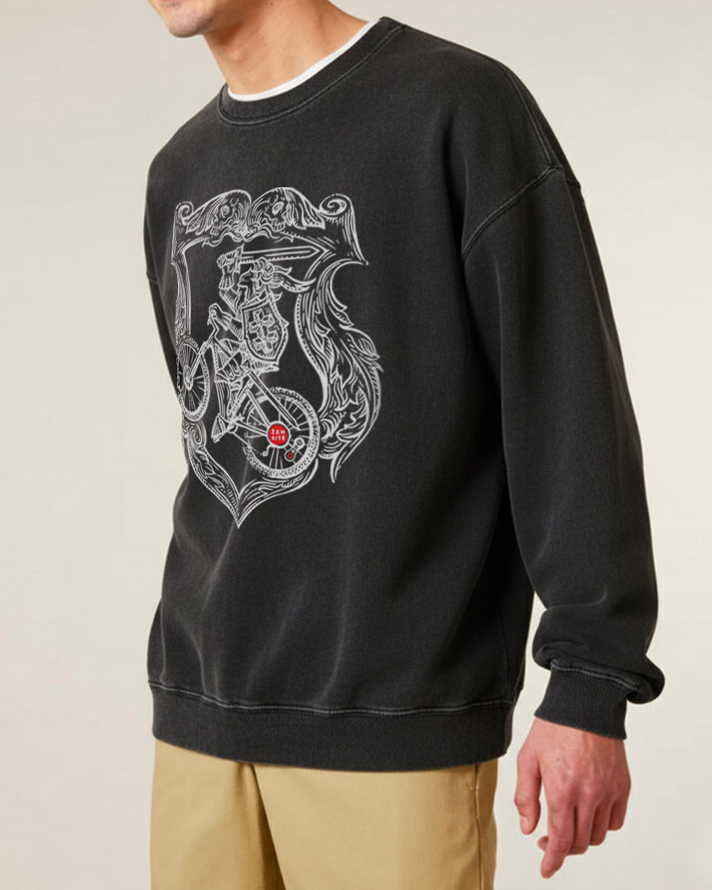 Oversize Unisex džemperis "Biking Vytis"