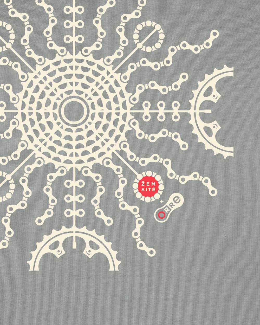 Oversize Unisex marškinėliai "Biking sun"