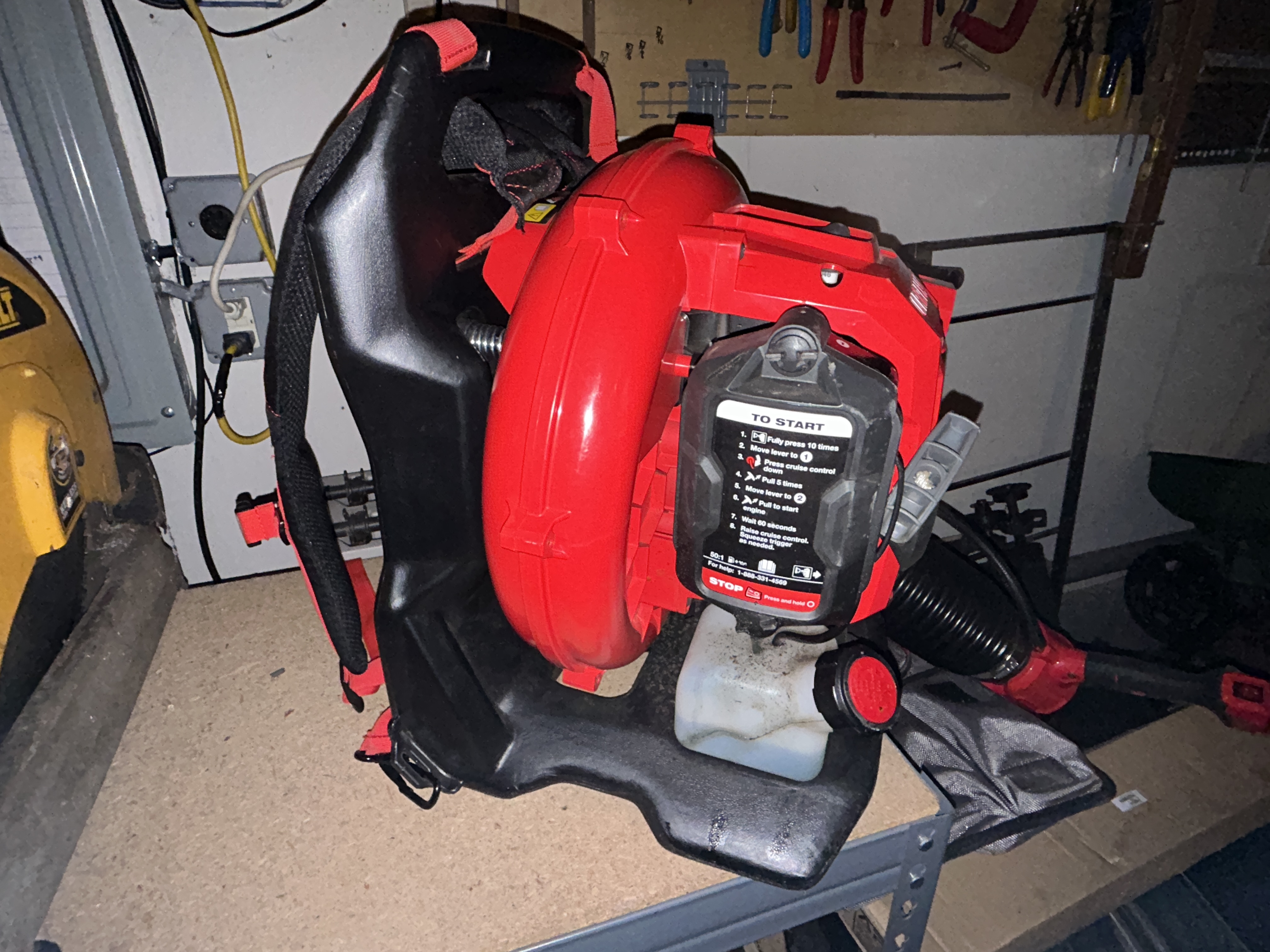 Red Backpack Leaf Blower