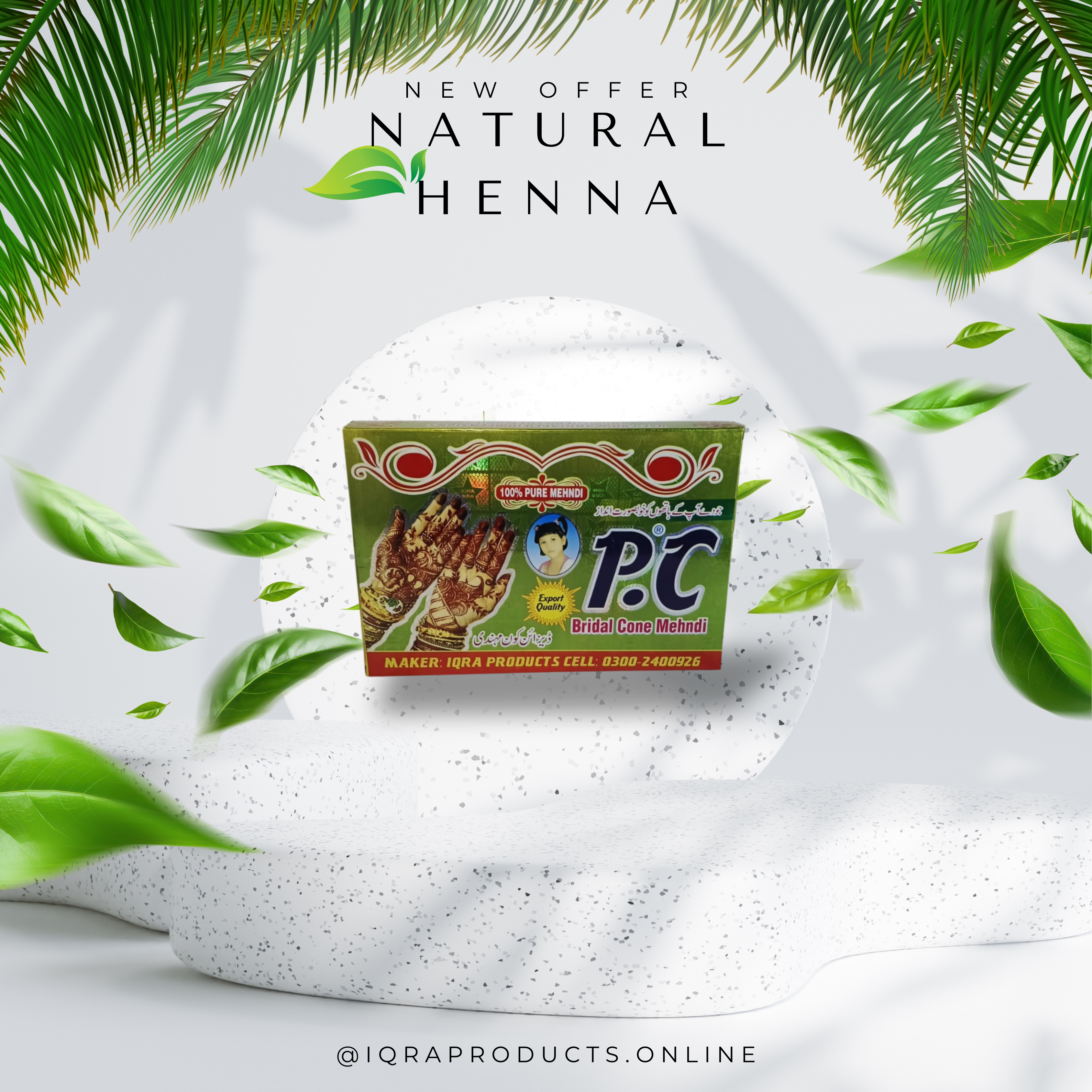 IQRA Henna (Mehndi/Heena) Cone | 100% Natural,