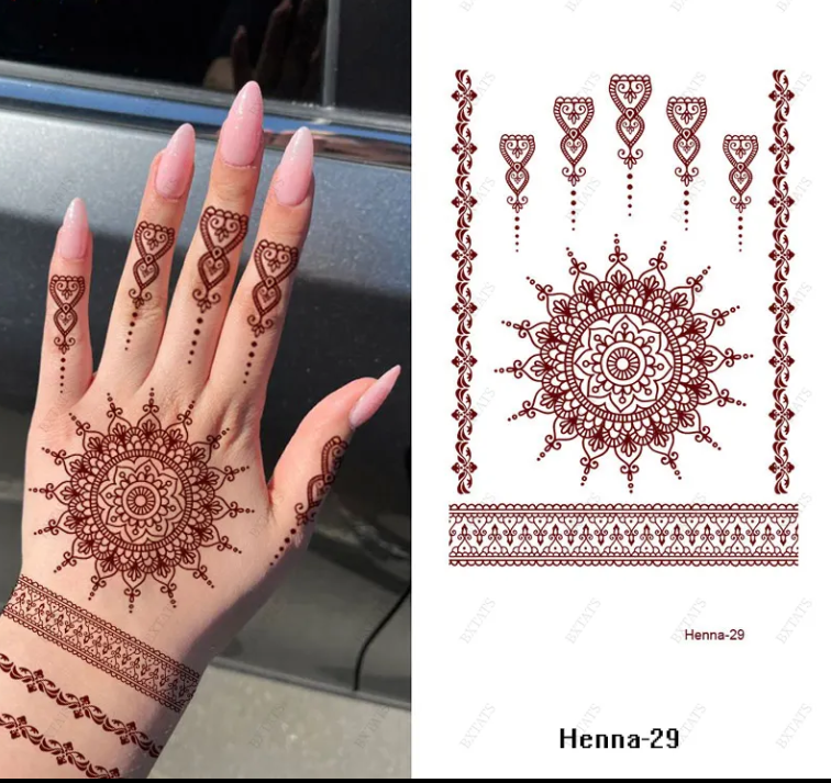 Henna Tattoo Stencil - Henna-15