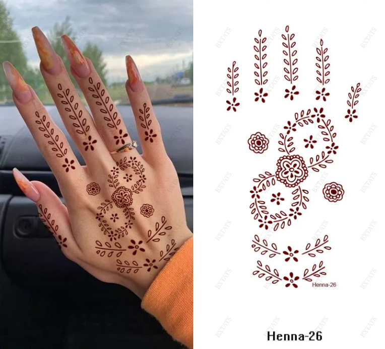Henna Tattoo Stencil - Henna-15