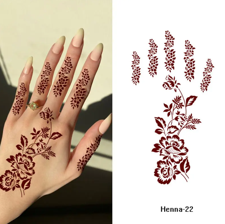 Henna Tattoo Stencil - Henna-15