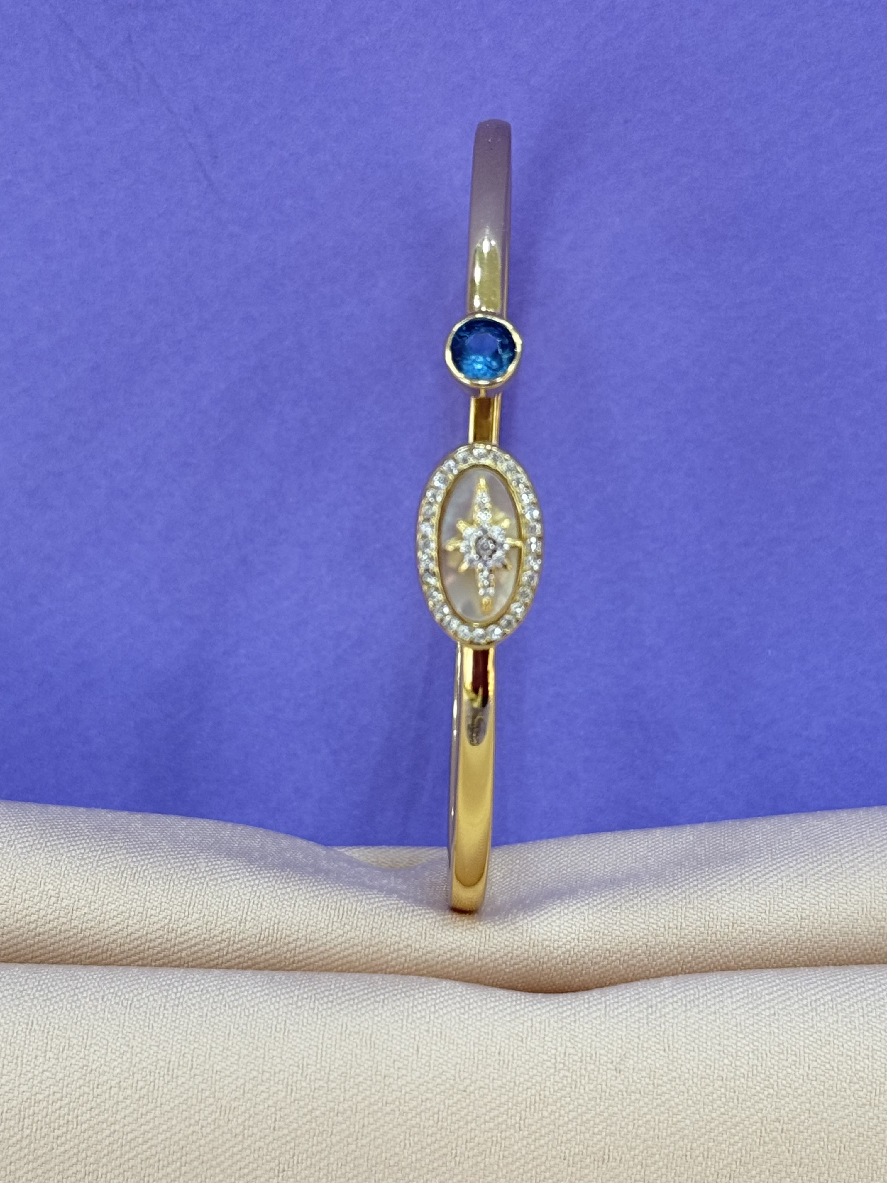 ✨ Byzylyk argjendi i larë me flori ✨