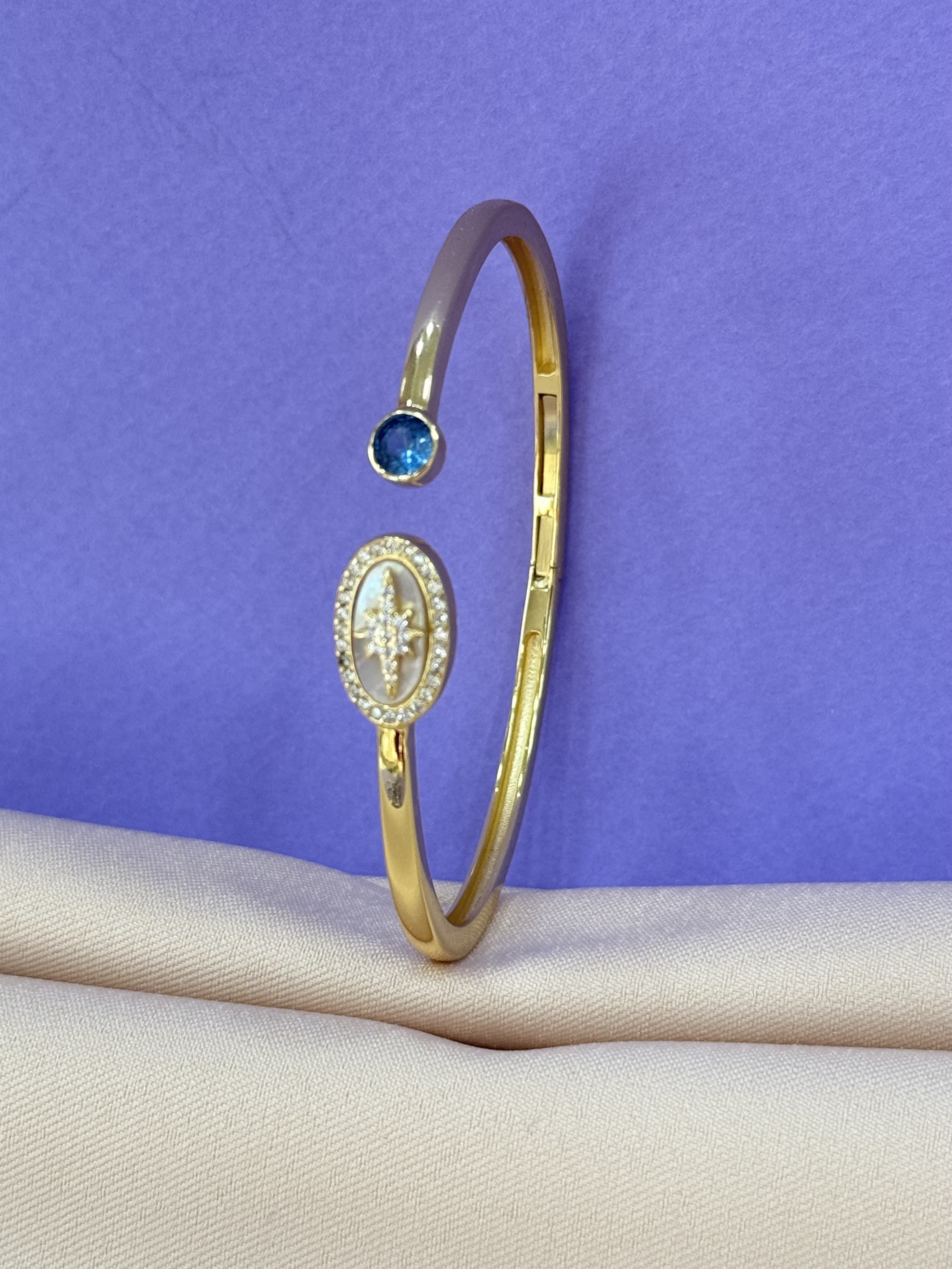 ✨ Byzylyk argjendi i larë me flori ✨