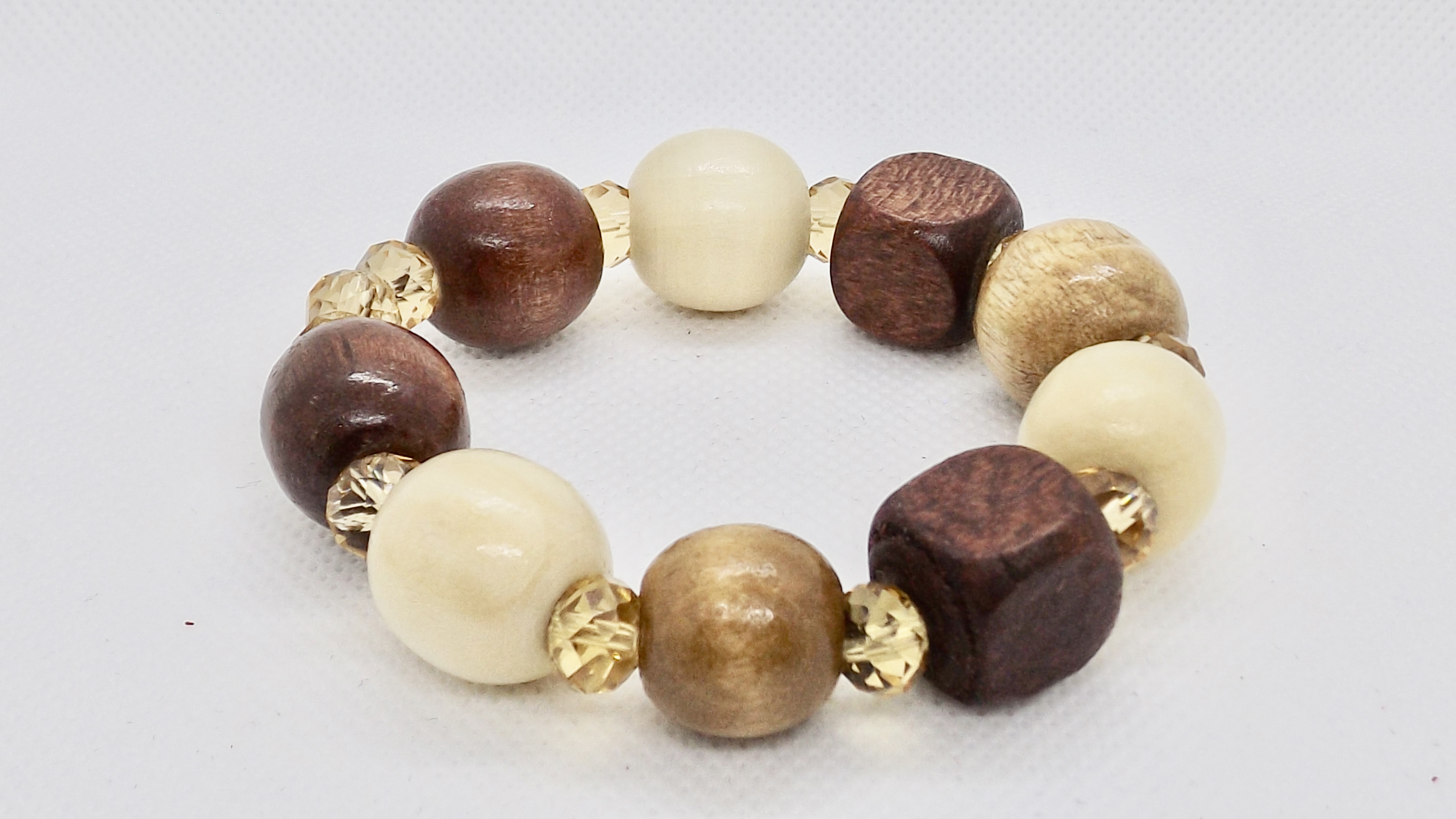 Brown Wooden Beaded Bracelet