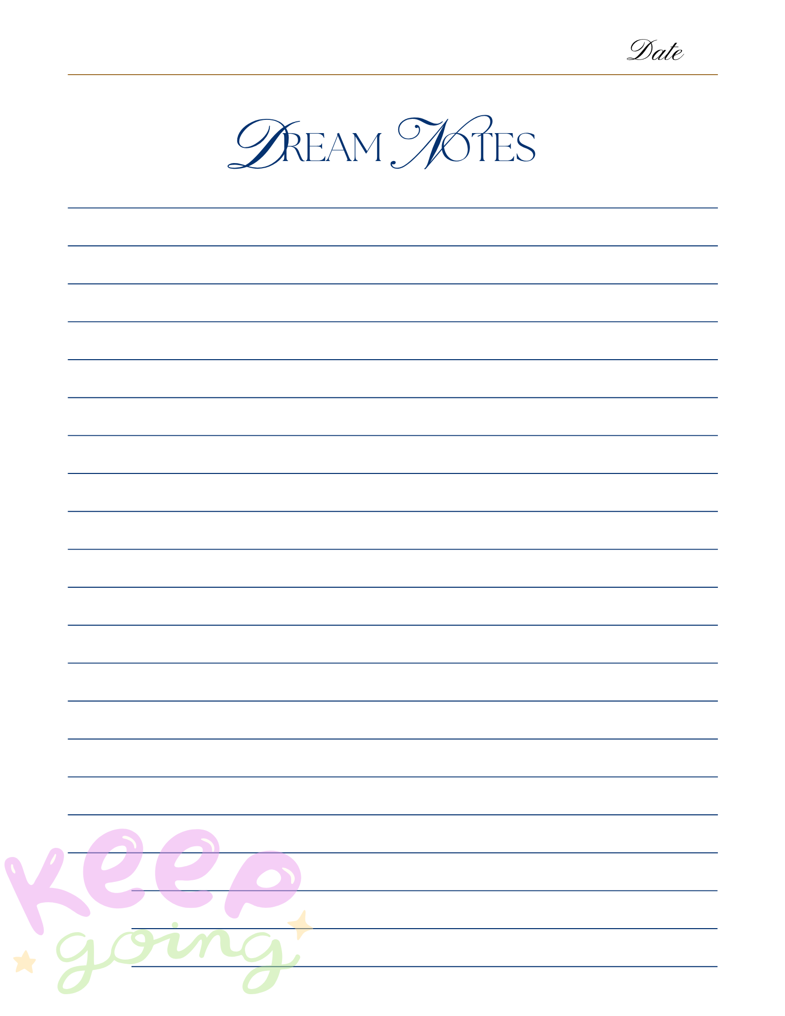 Dream Night Notes Journal