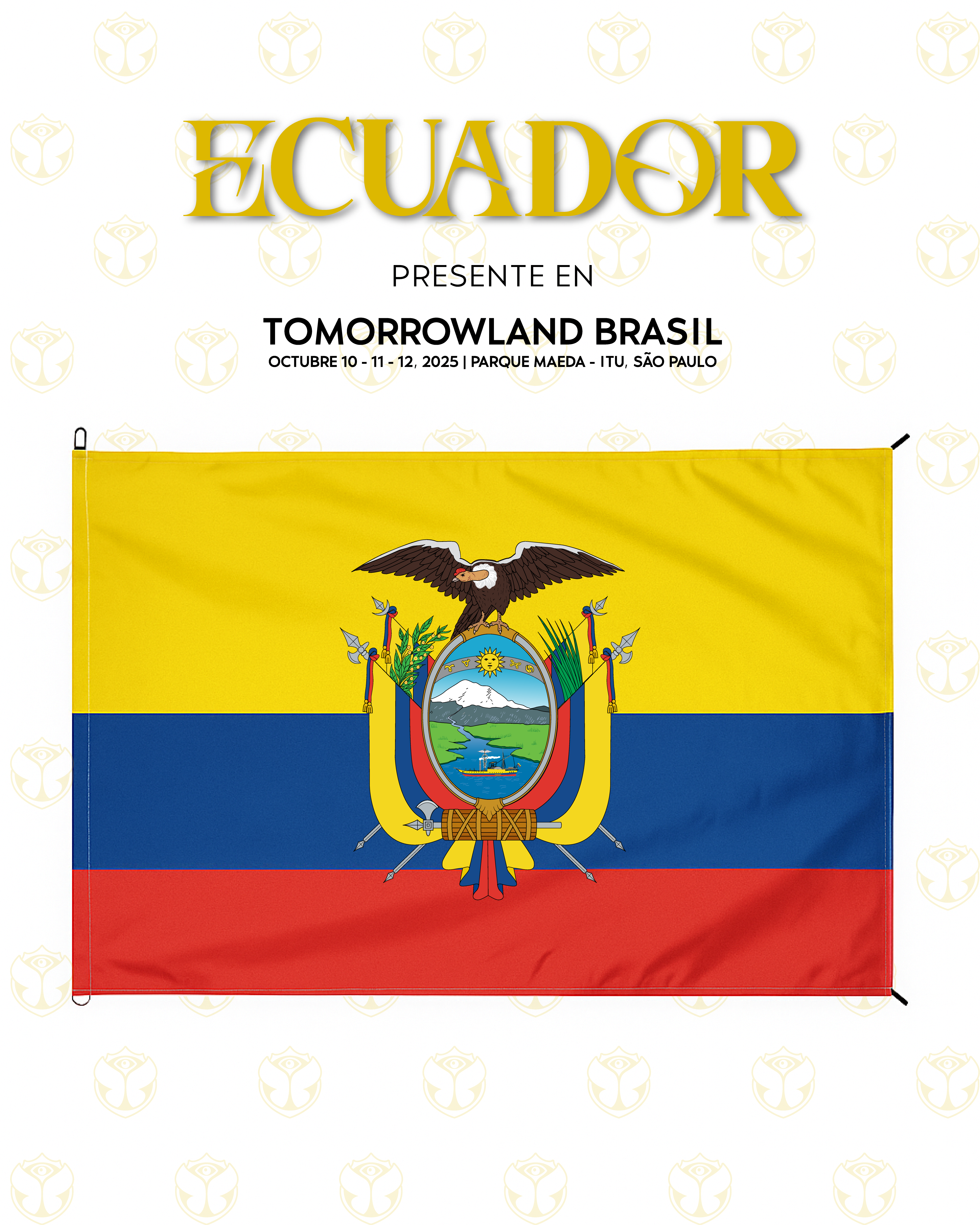 Bandera Ecuador  Personalizables  :  Medidas: 100 x 150 cm 