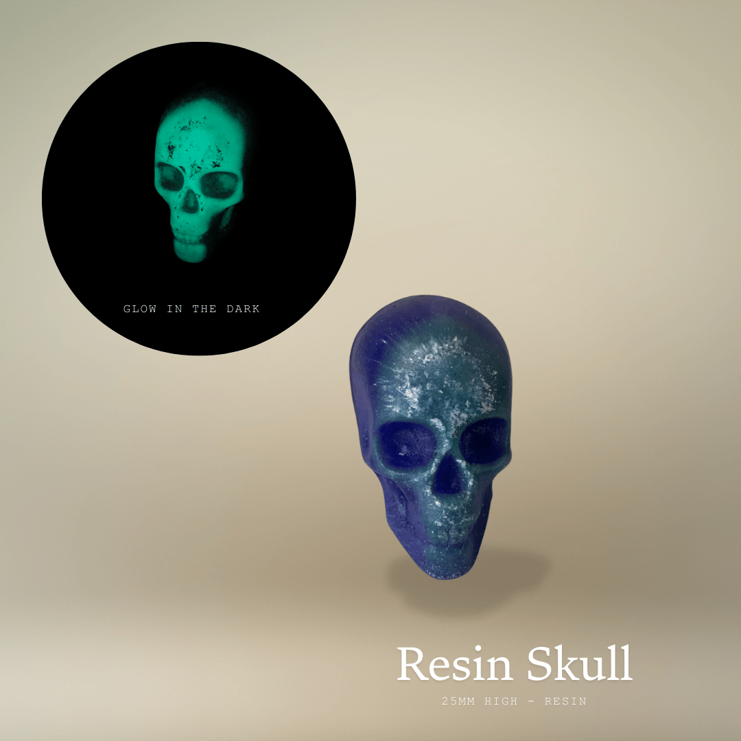 Tiny Colorful Resin Skulls