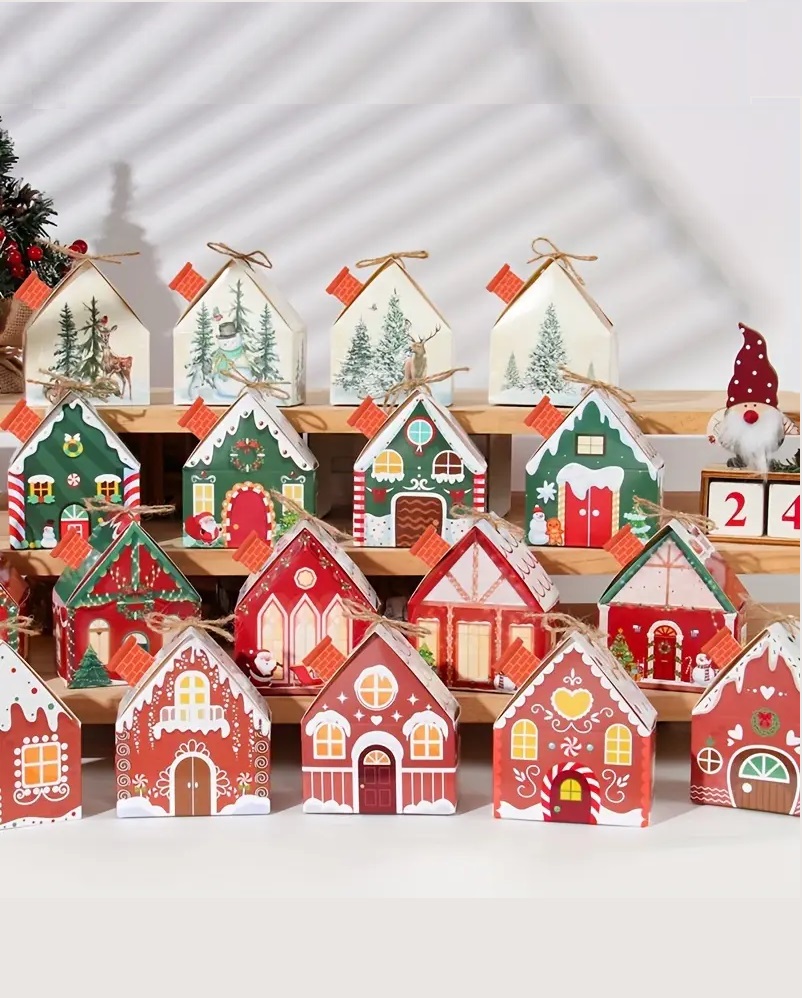 Advento kalendoriaus namelių DYI rinkinys