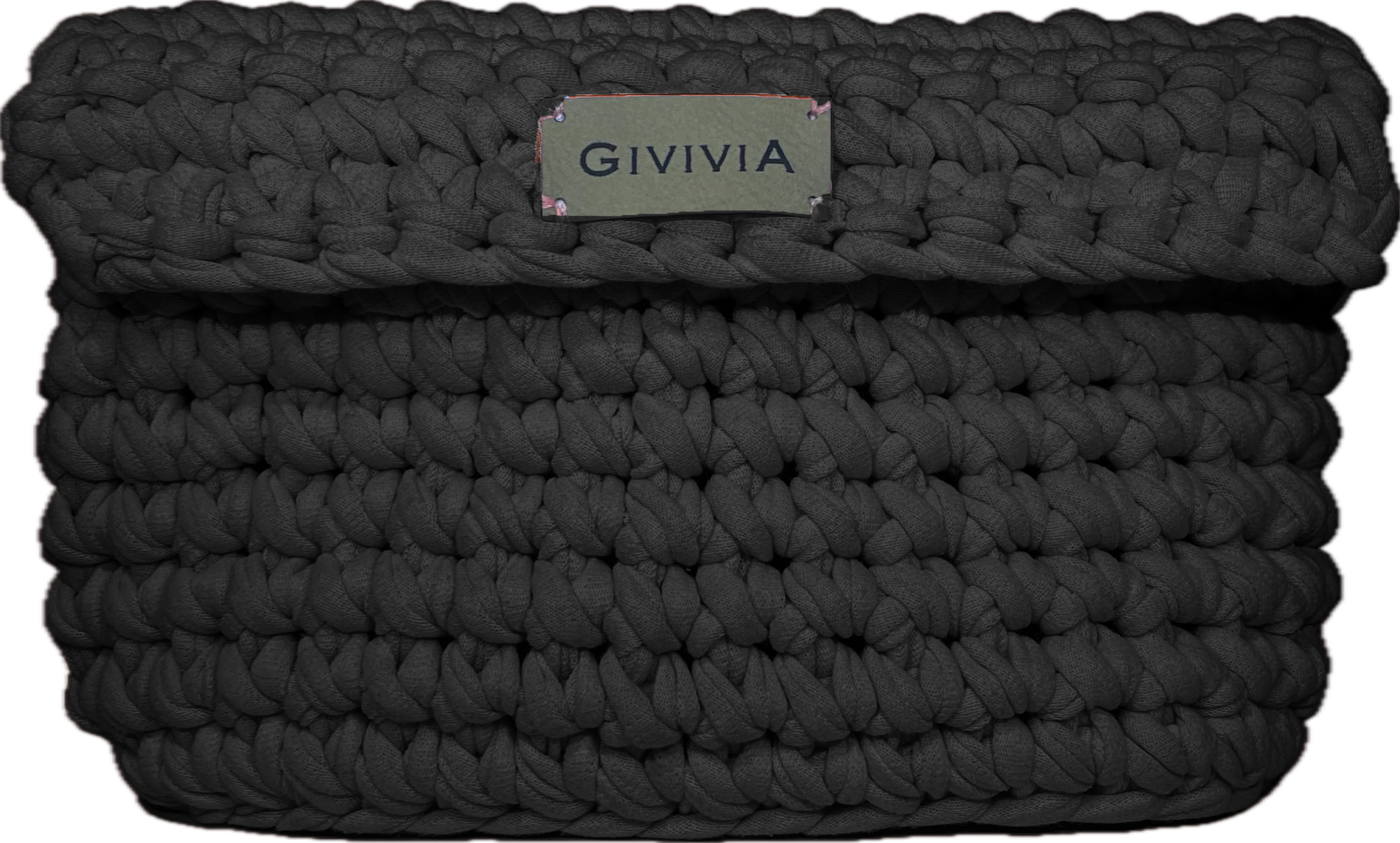 Rankų darbo juoda nerta kosmetinė "GiviviA"