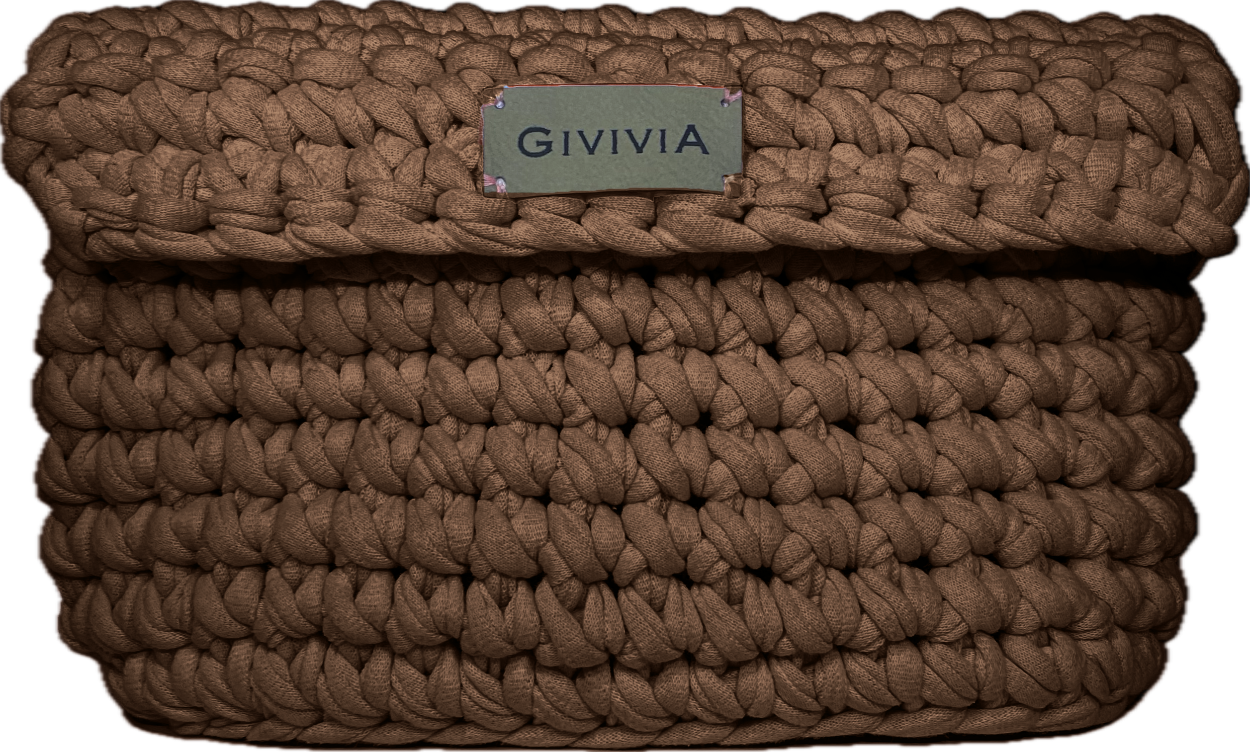  Rankų darbo ruda nerta kosmetinė "GiviviA"