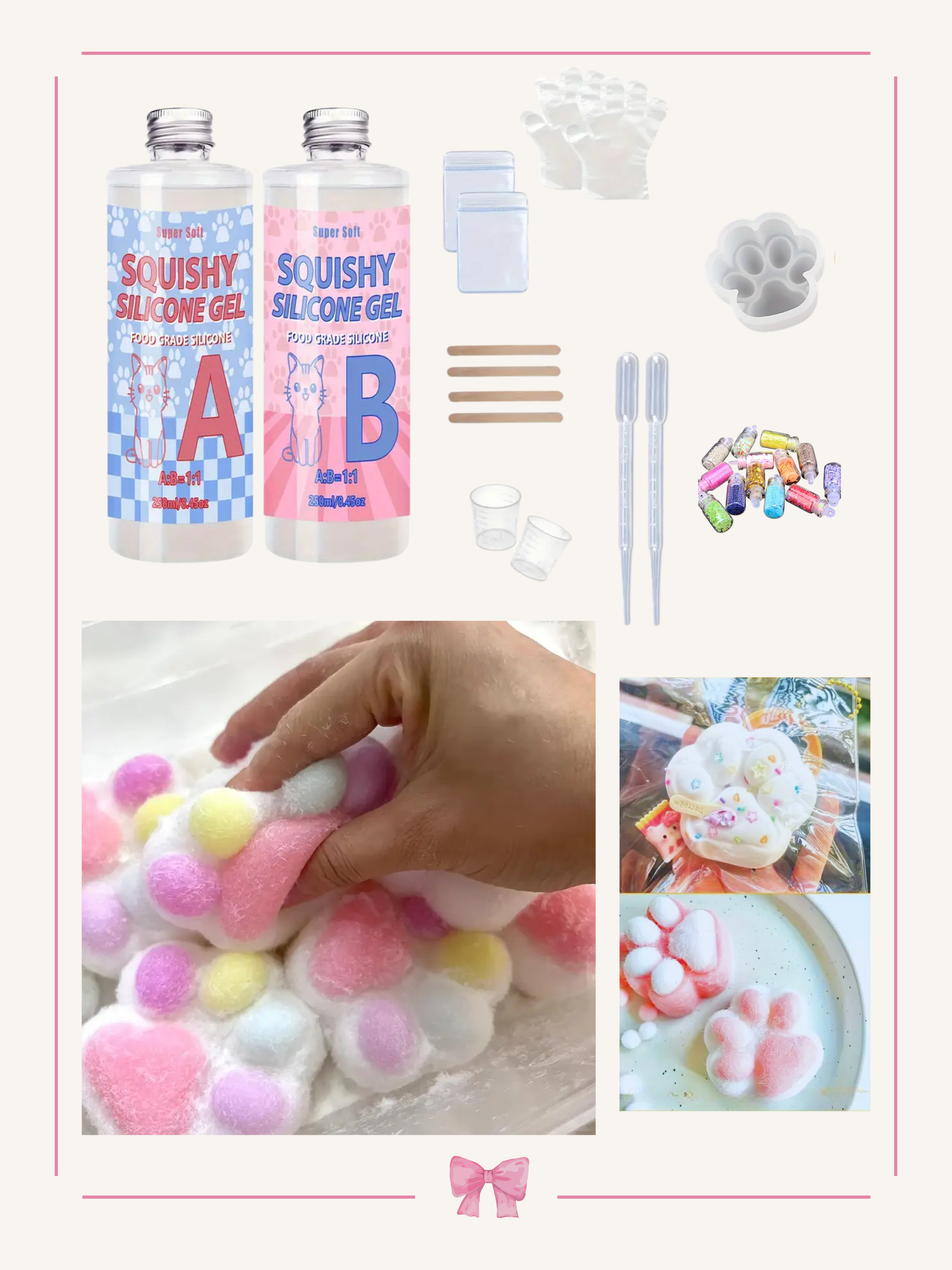 Rinkinys minkomiems "Squishy" žaisliukams gaminti