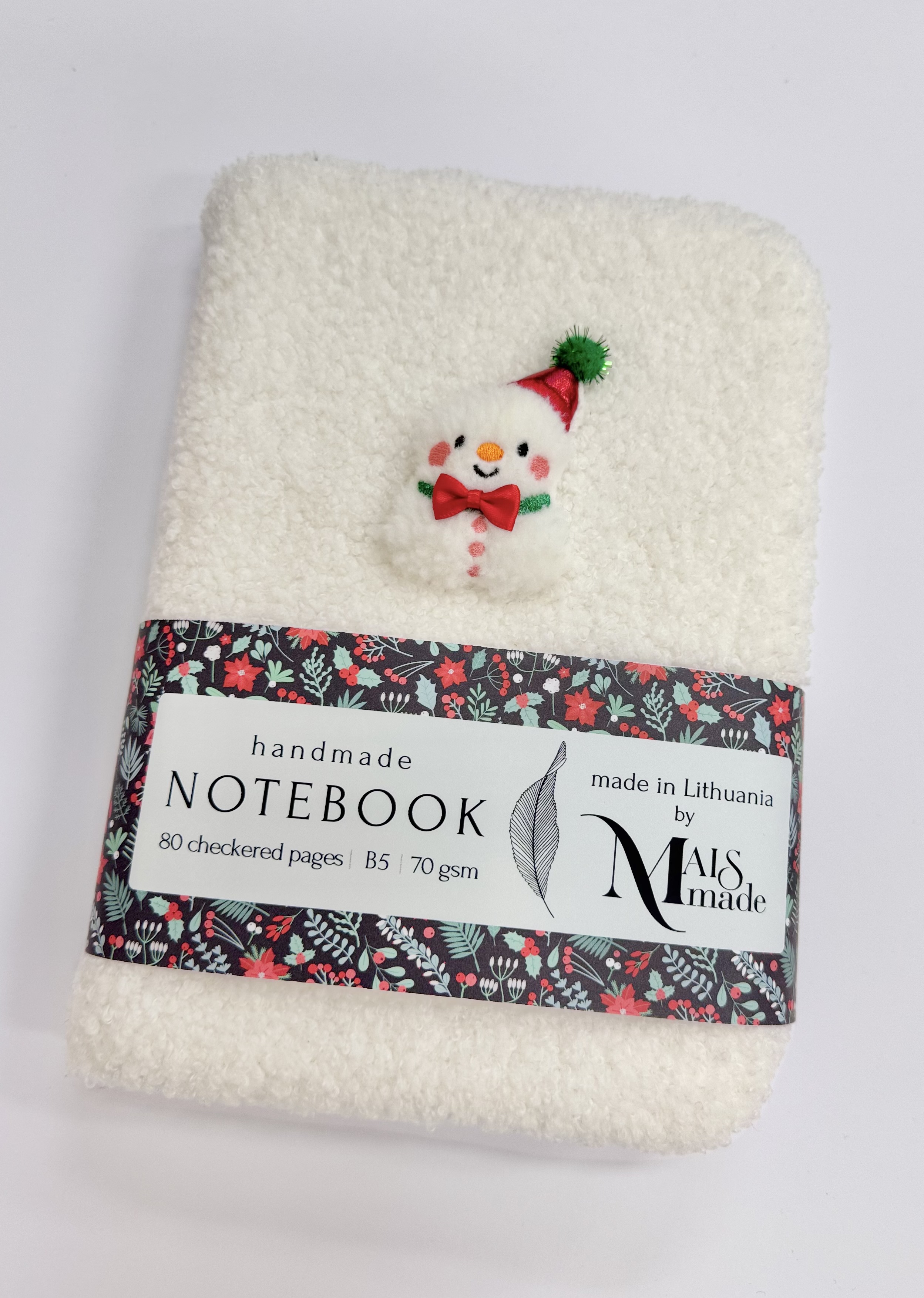 Balta kalėdinė užrašų knygelė MAISMADE