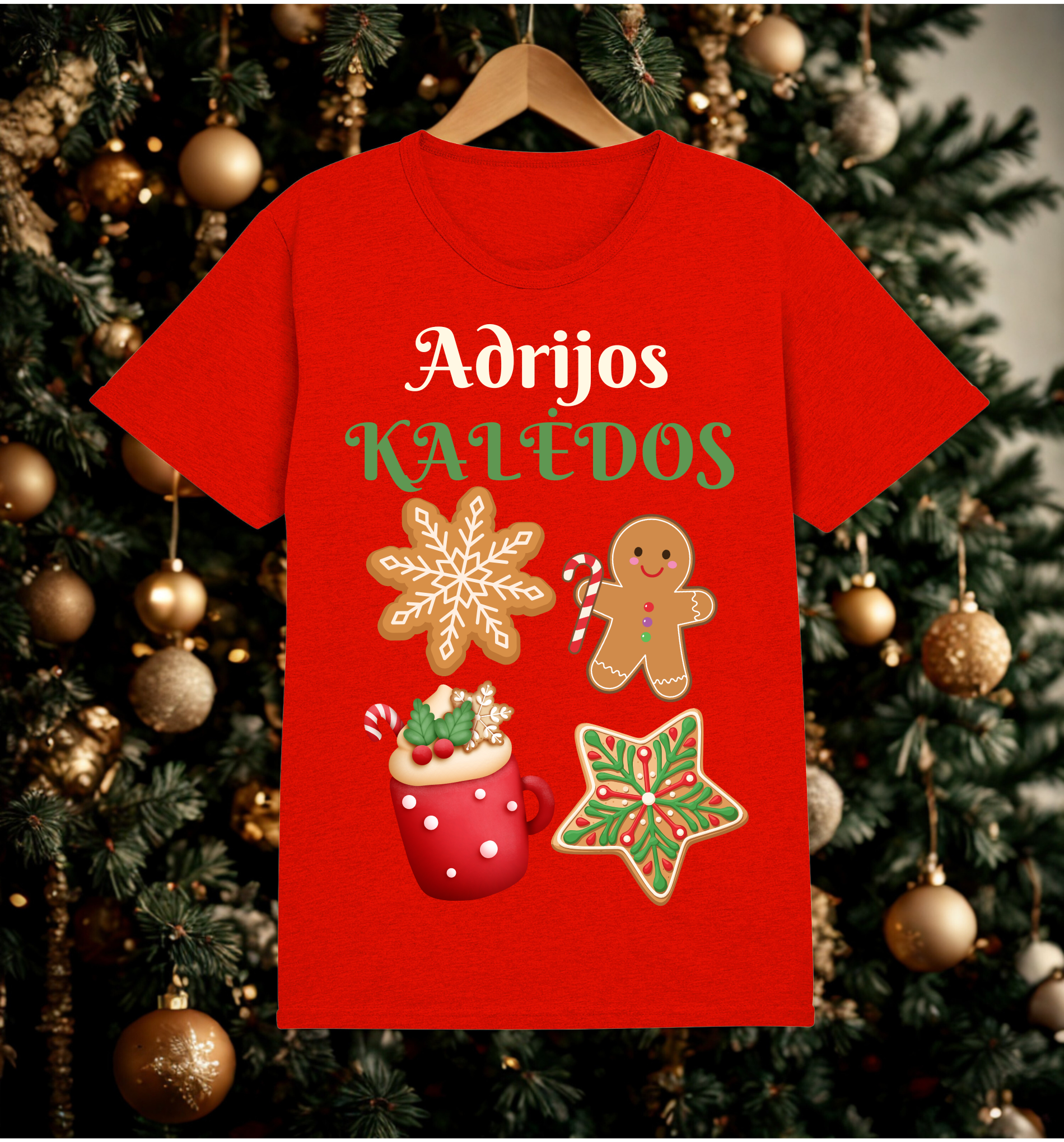 KALĖDŲ SENELIO PAŠTAS. Rinkinys su vardiniais marškinėliais