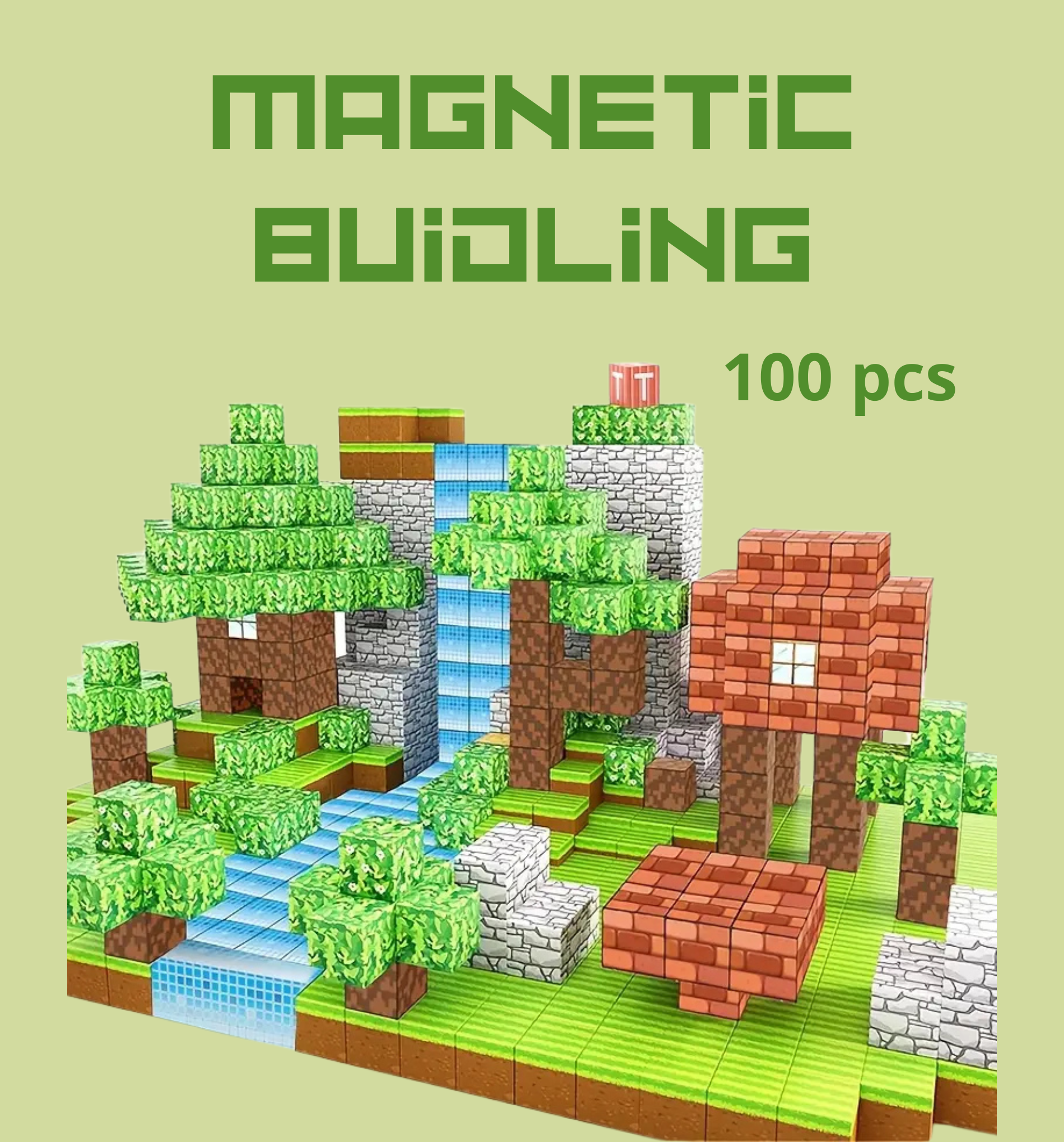 Magnetiniai statybos blokeliai "Magic landscape"