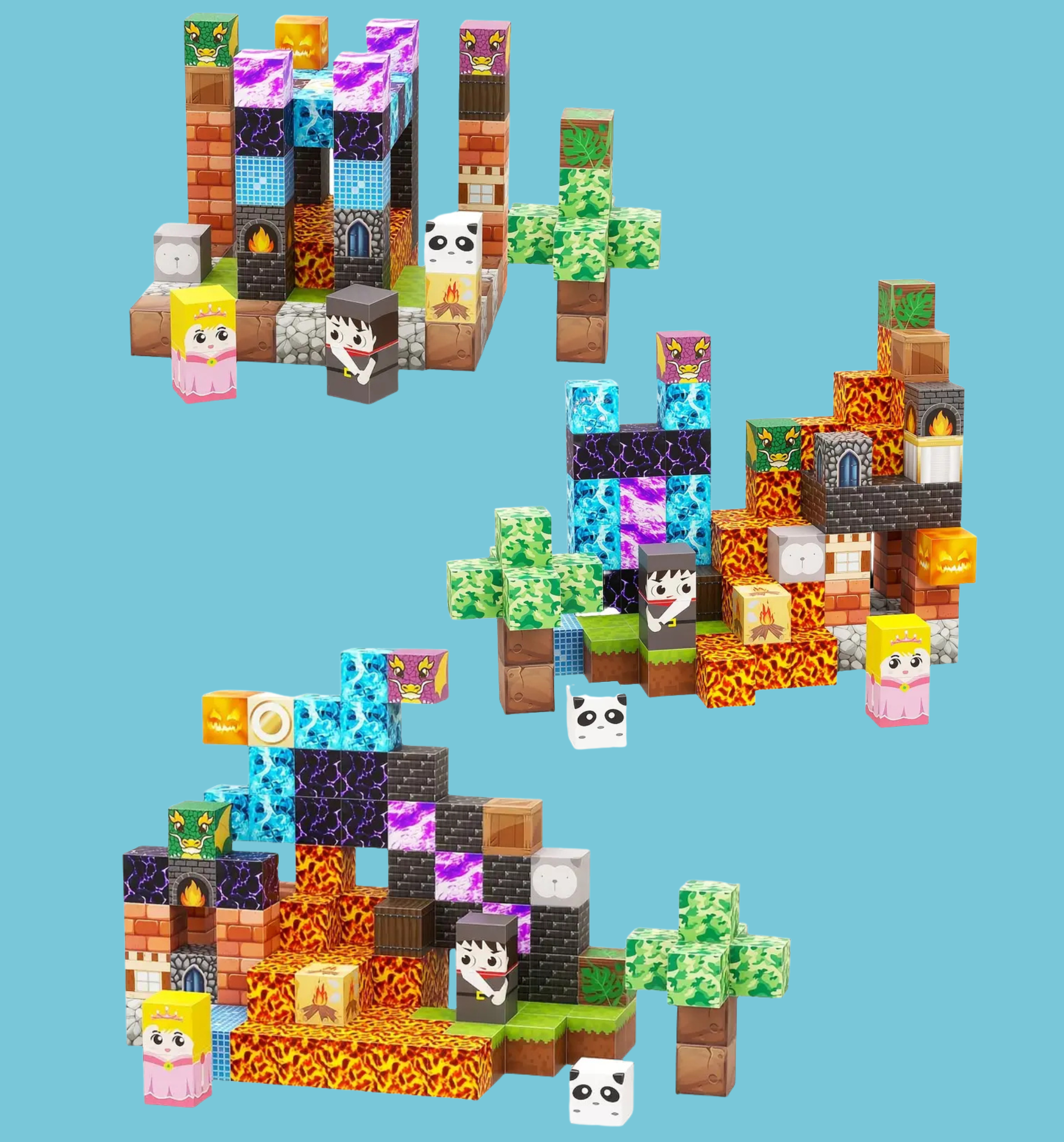 Magnetiniai statybos blokeliai "Fantasy world"