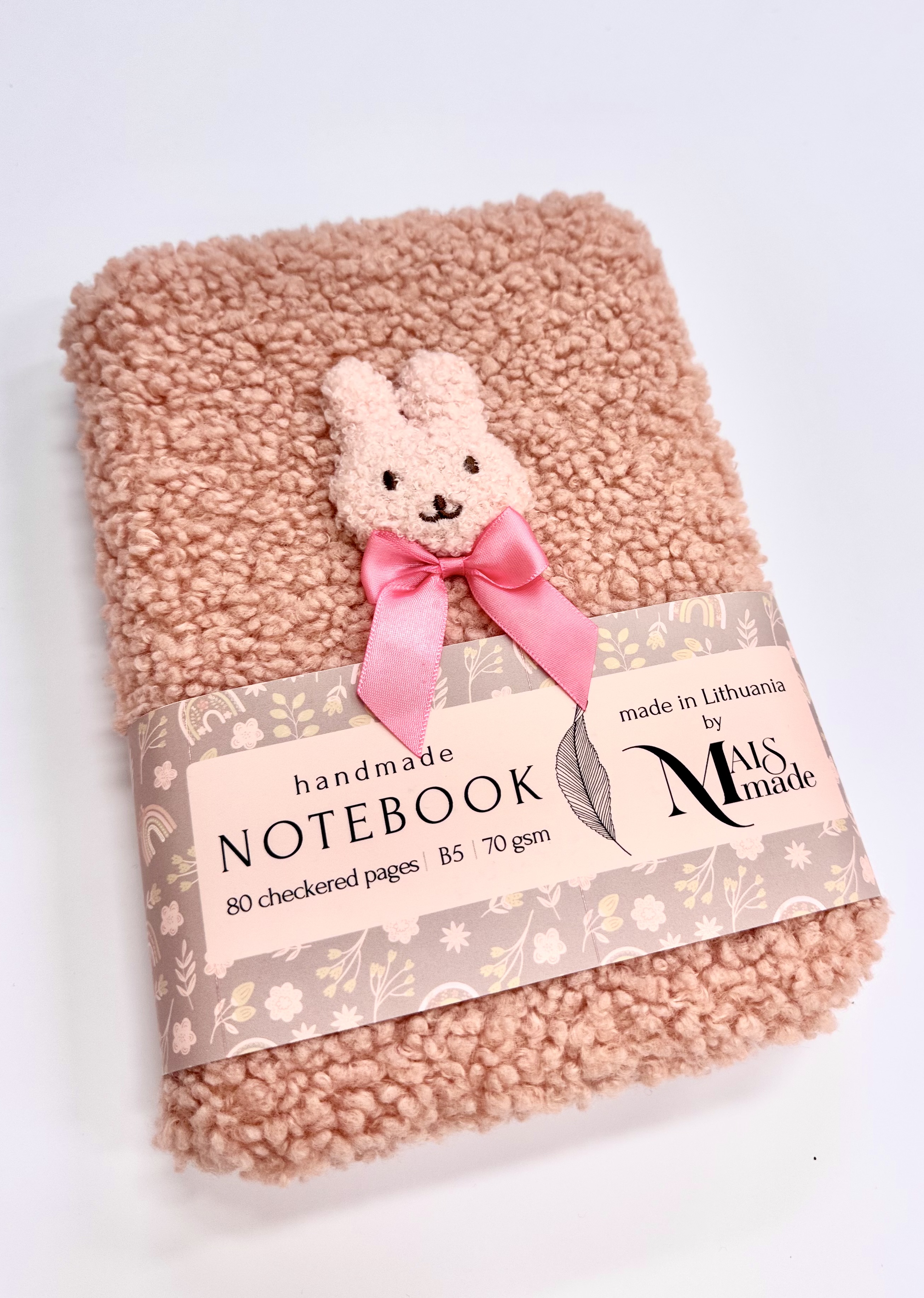 Itin minkšta rožinė Teddy užrašų knygelė MAISMADE